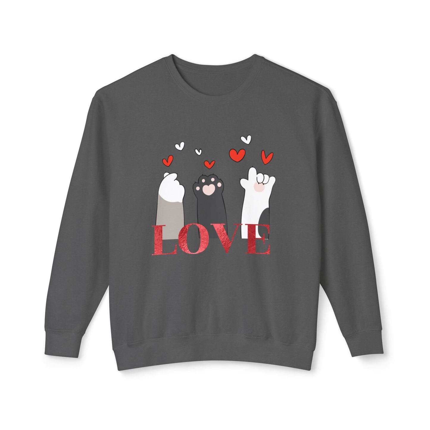 Pet's Paws, Love - Unisex Lightweight Crewneck Sweatshirt - 11477