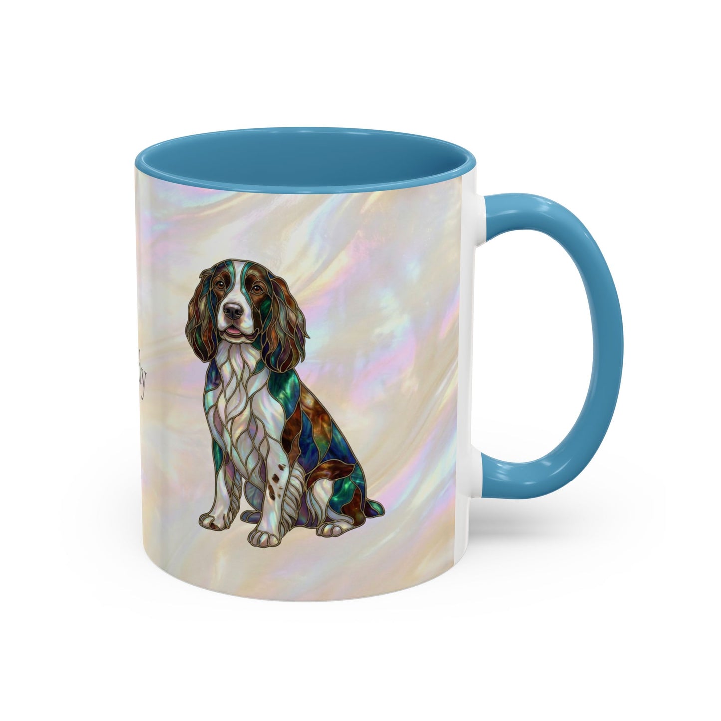 Springer Spaniel Accent Coffee Mug – Stained Glass Design 11/15oz - 14648