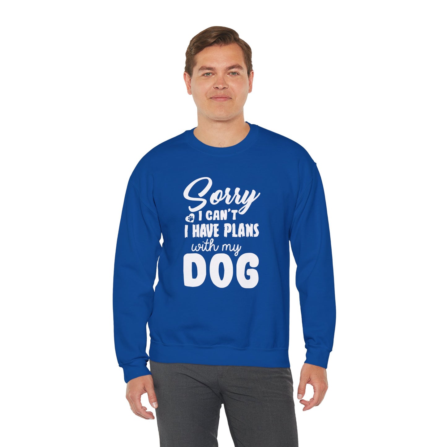 Sorry, I Can't, I Have Plans With My Dog - Unisex Heavy Blend™ Crewneck Sweatshirt