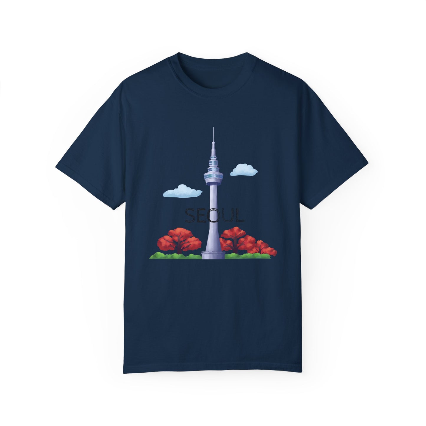 Seoul Skyline Unisex T-Shirt - Casual Travel Tee - 12046