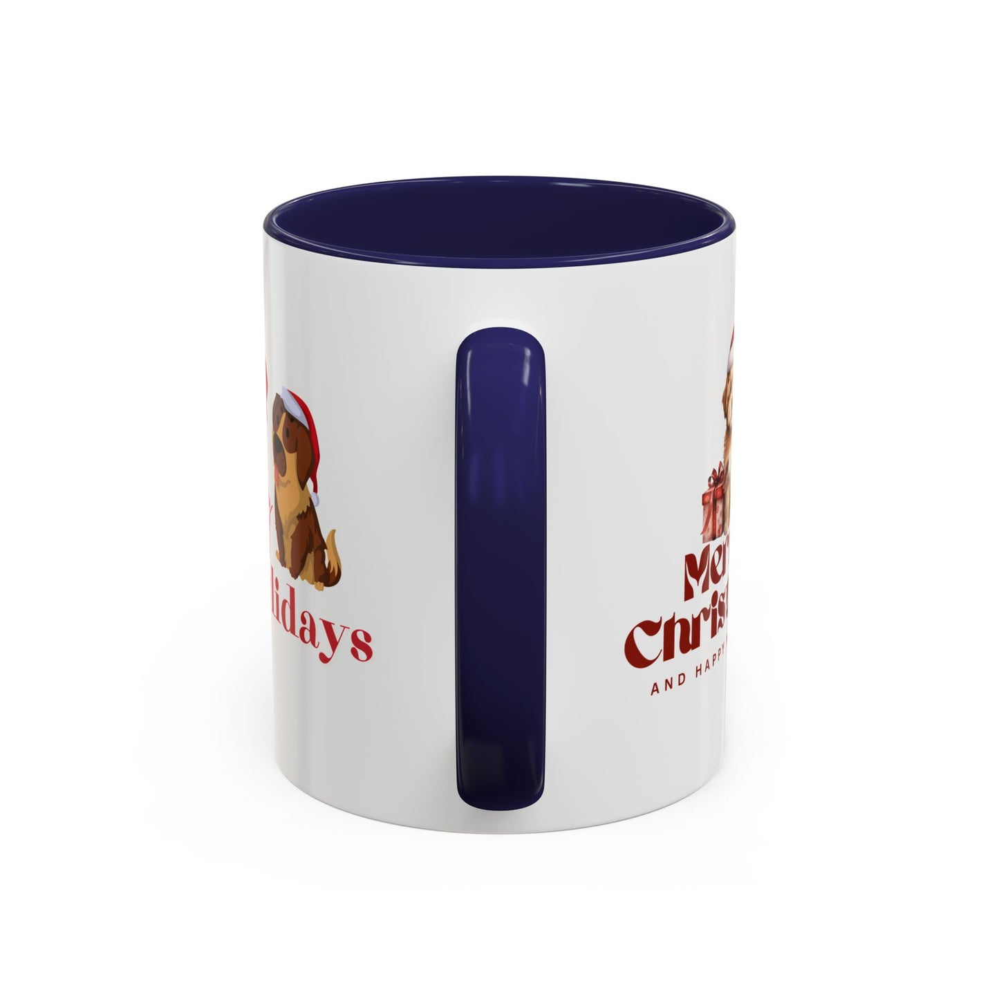 Dogs, Merry Christmas - Accent Coffee Mug (11, 15oz)