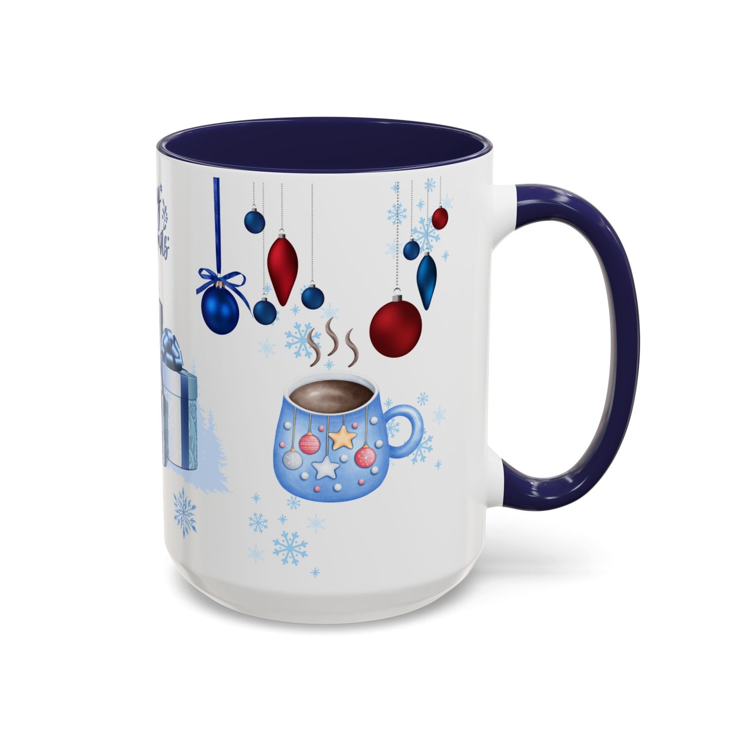 Blue Christmas - Accent Coffee Mug (11, 15oz)