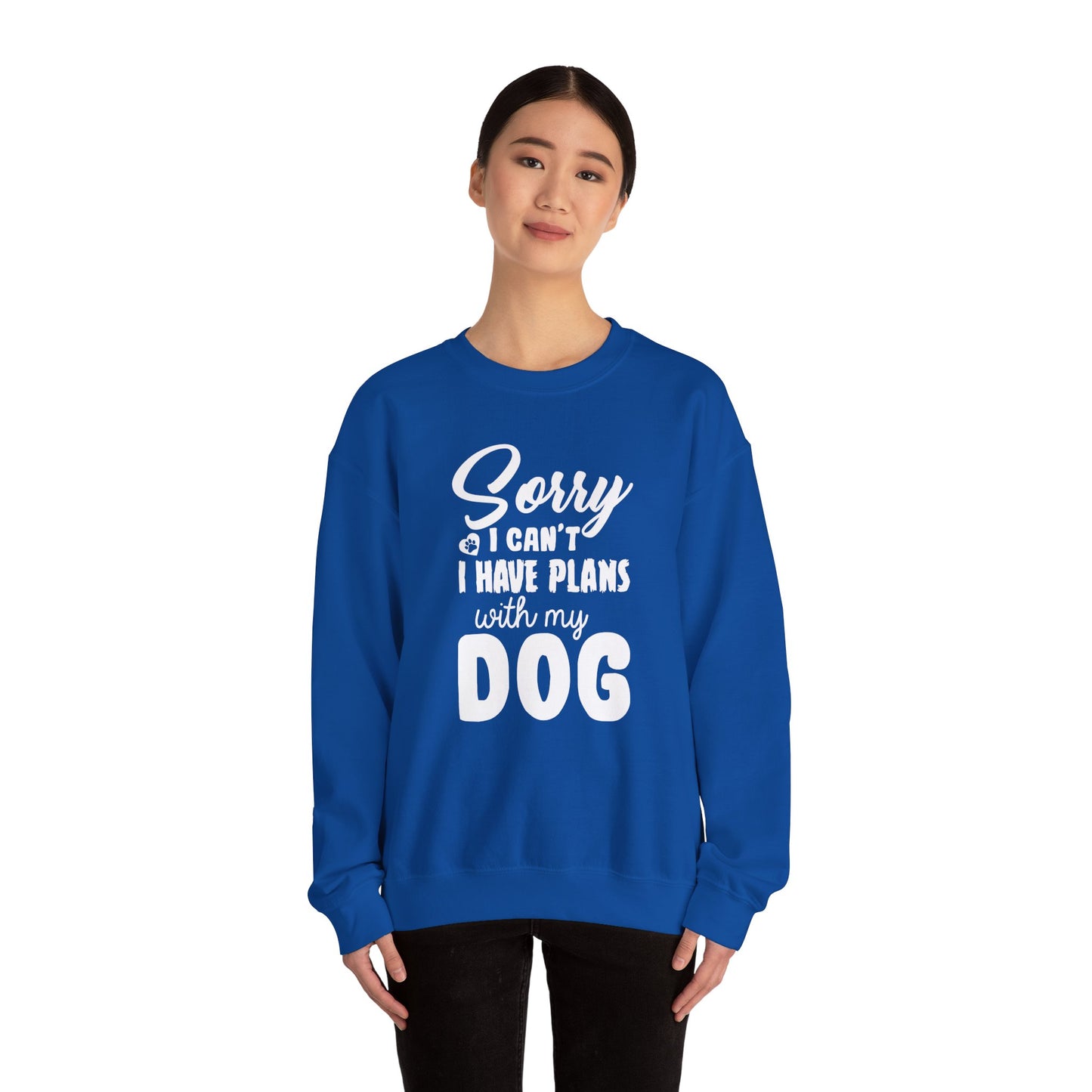 Sorry, I Can't, I Have Plans With My Dog - Unisex Heavy Blend™ Crewneck Sweatshirt