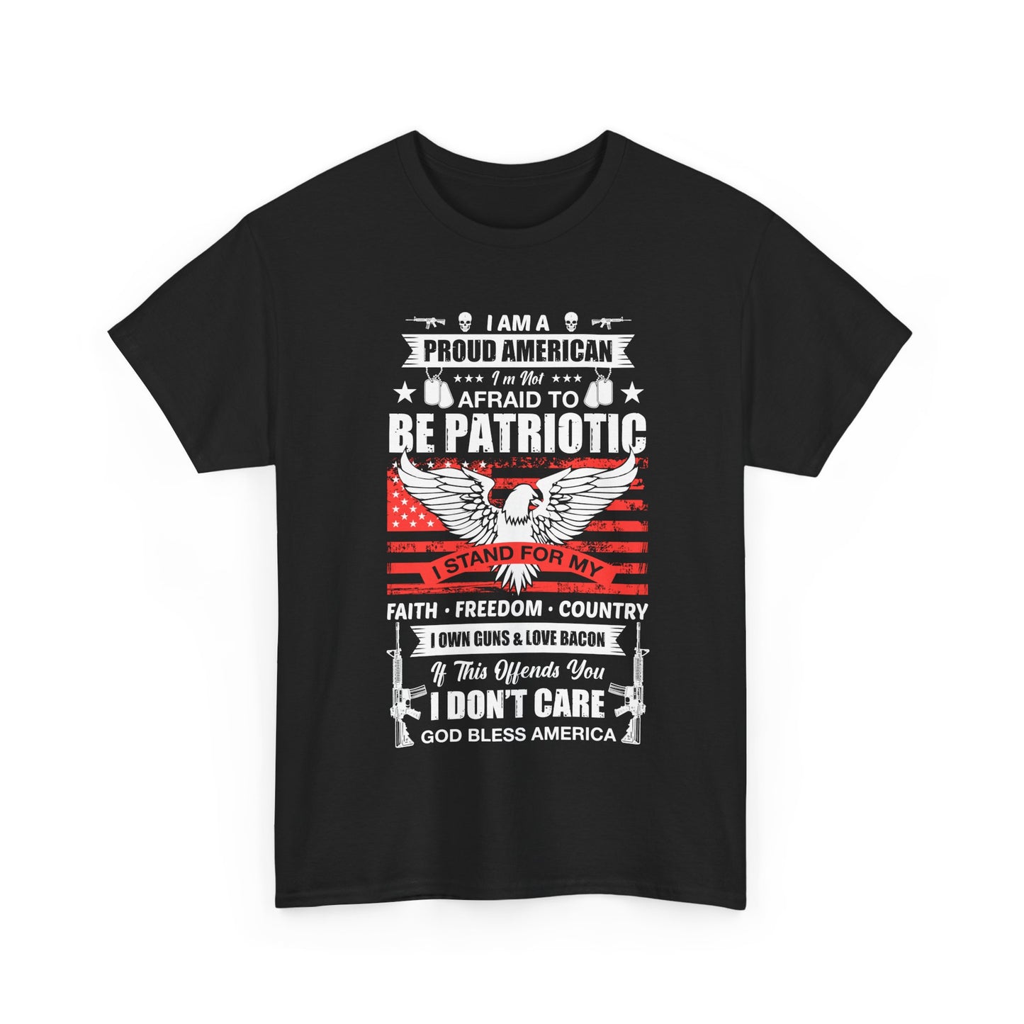 Unisex Patriotic Tee - Proud American T-Shirt, 4th of July Gift, Freedom Shirt, Memorial Day Apparel, Casual Wear - 13789