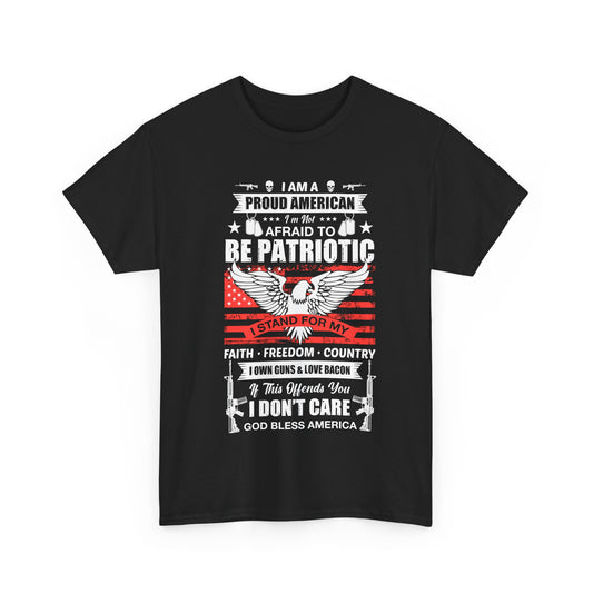 Unisex Patriotic Tee - Proud American T-Shirt, 4th of July Gift, Freedom Shirt, Memorial Day Apparel, Casual Wear - 13789