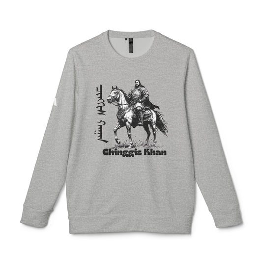 Mongolia: Chinggis Khan - Adidas Unisex Fleece Crewneck Sweatshirt - 10757