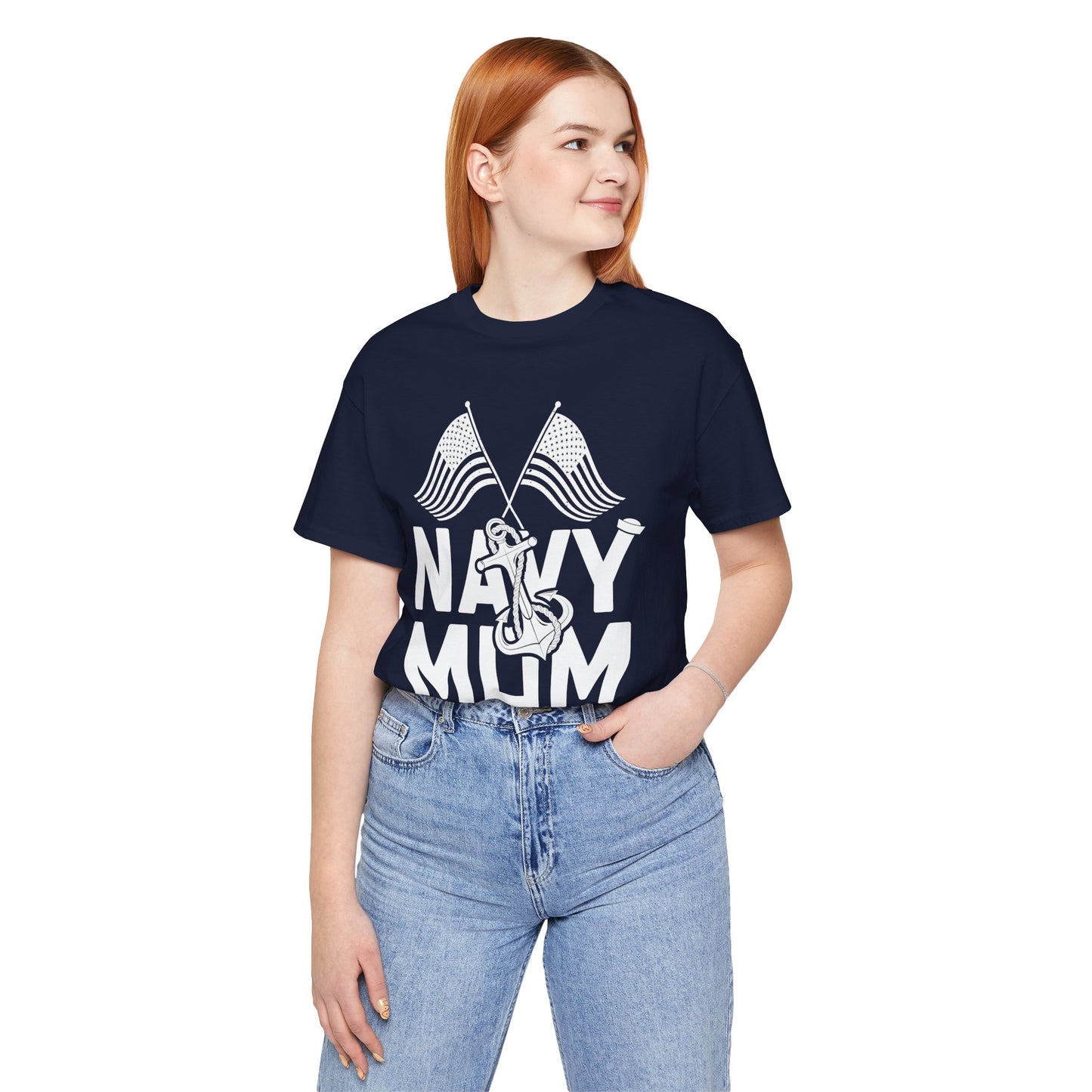 Navy Mom - Unisex Jersey Short Sleeve Tee - 13045