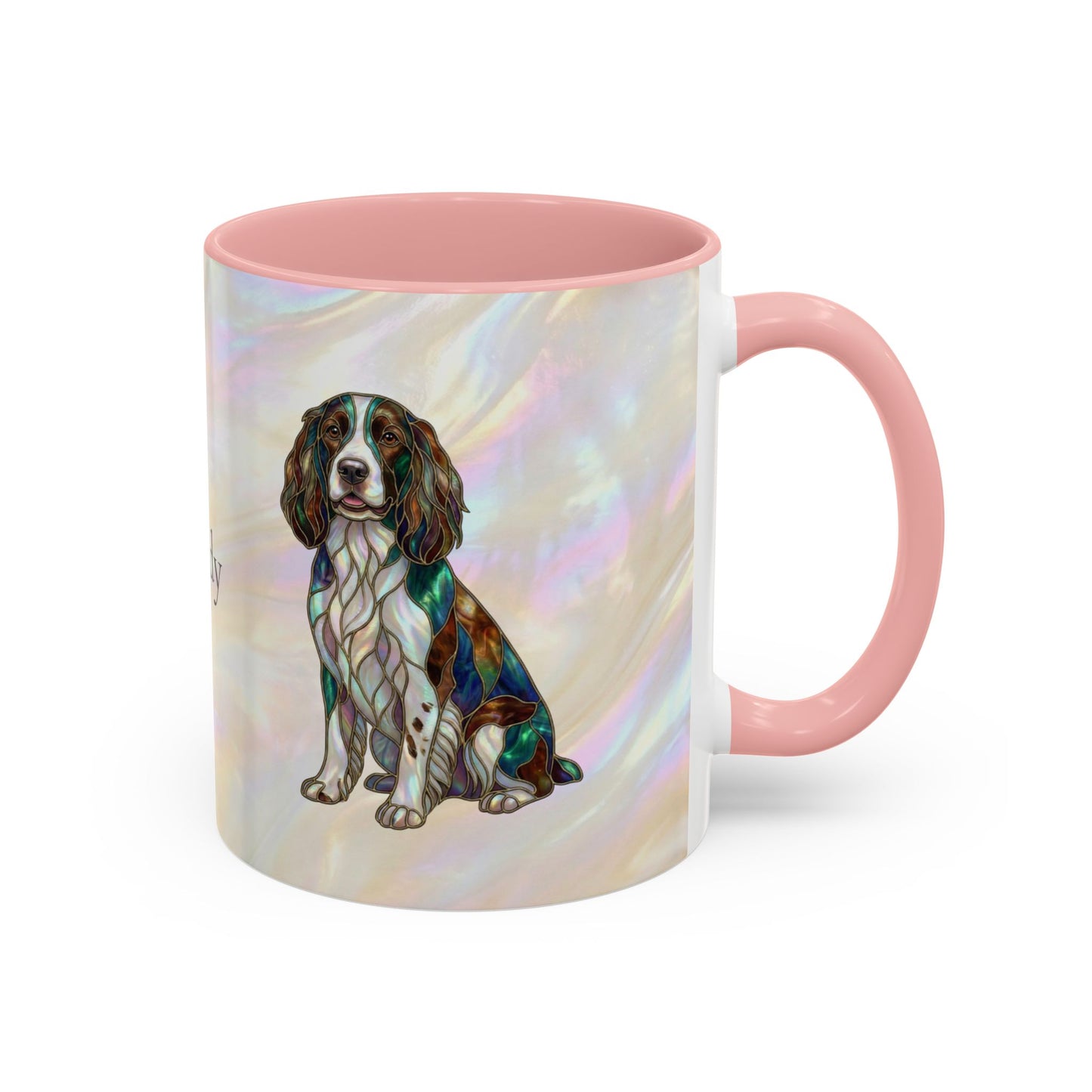 Springer Spaniel Accent Coffee Mug – Stained Glass Design 11/15oz - 14648