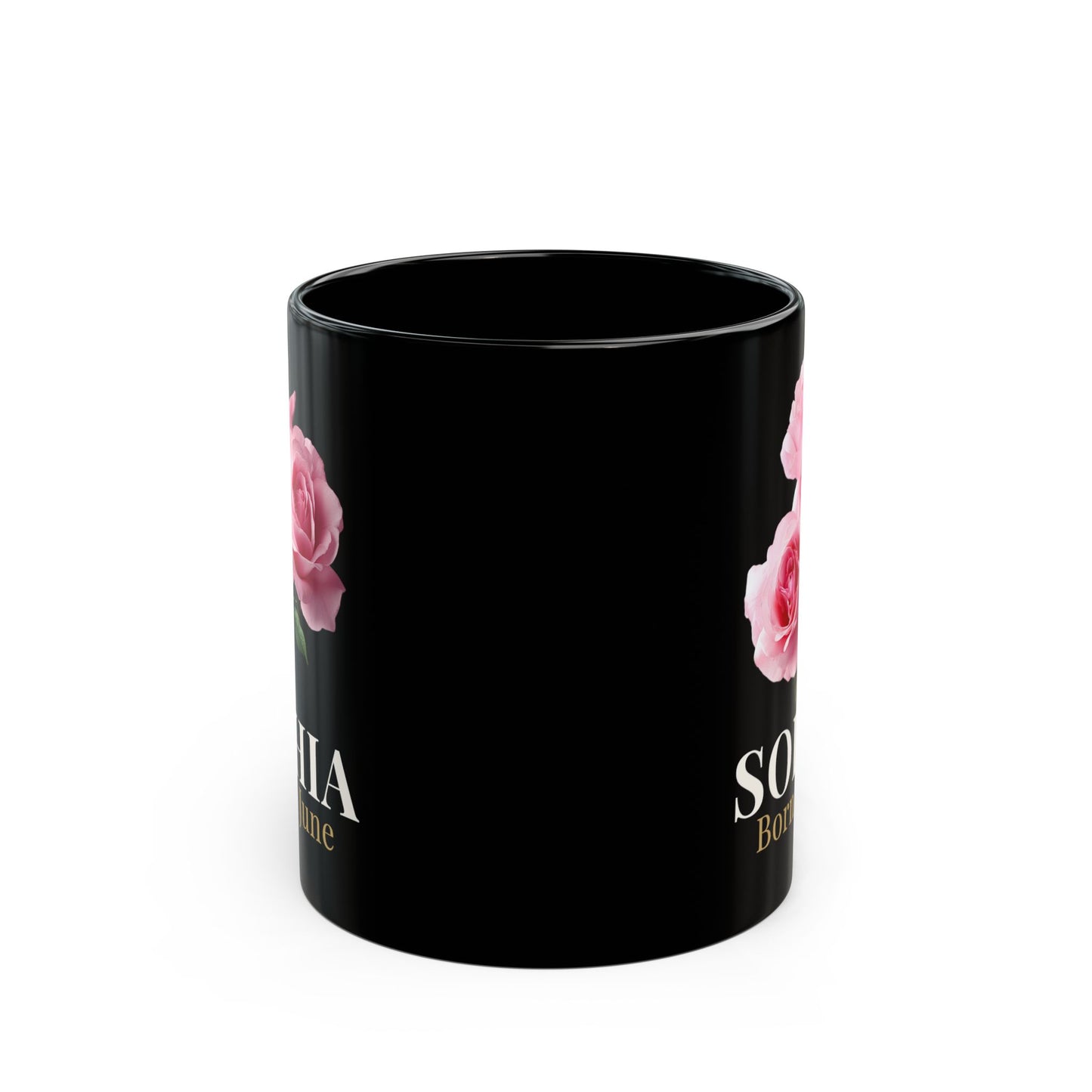 Personalized June Birth Flower Mug – Custom Name Rose Mug, Born in June Birthday Gift for Her -  14900