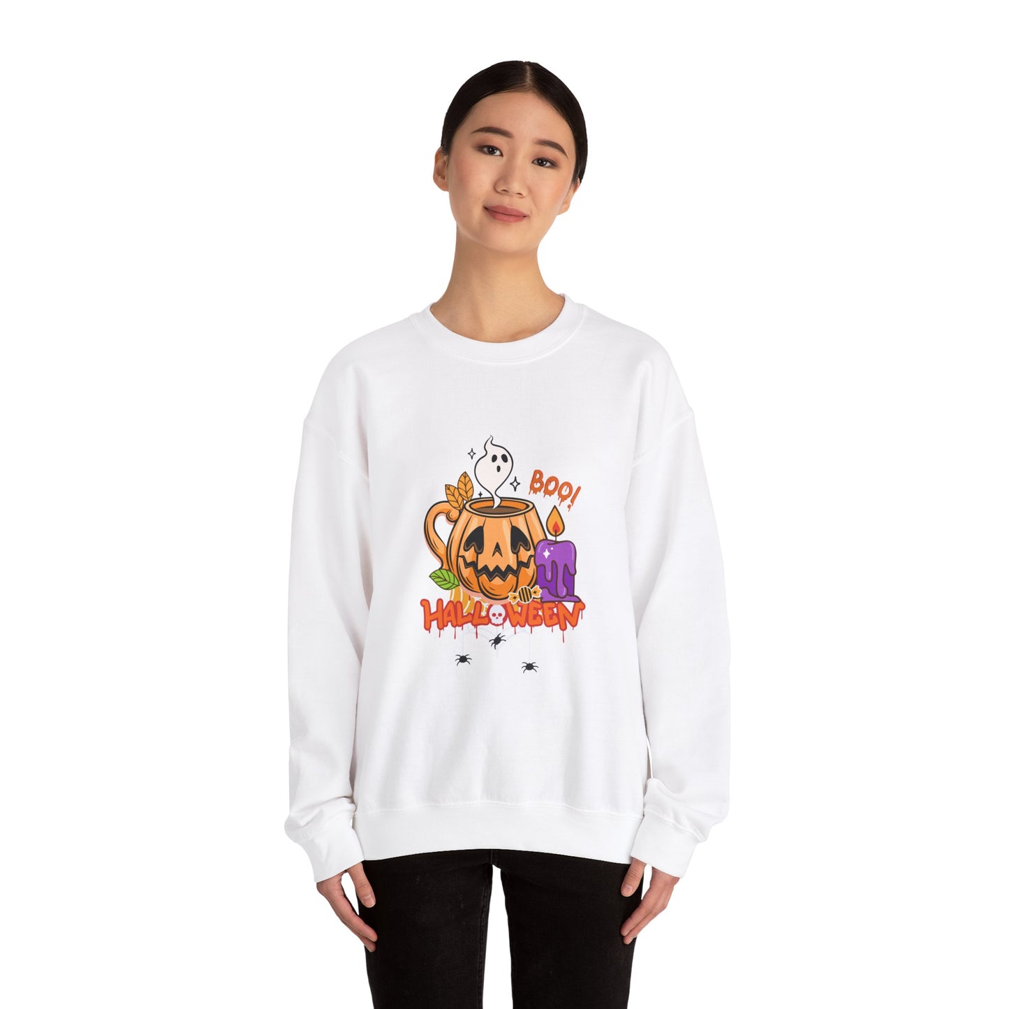 Boo Halloween - Unisex Heavy Blend™ Crewneck Sweatshirt