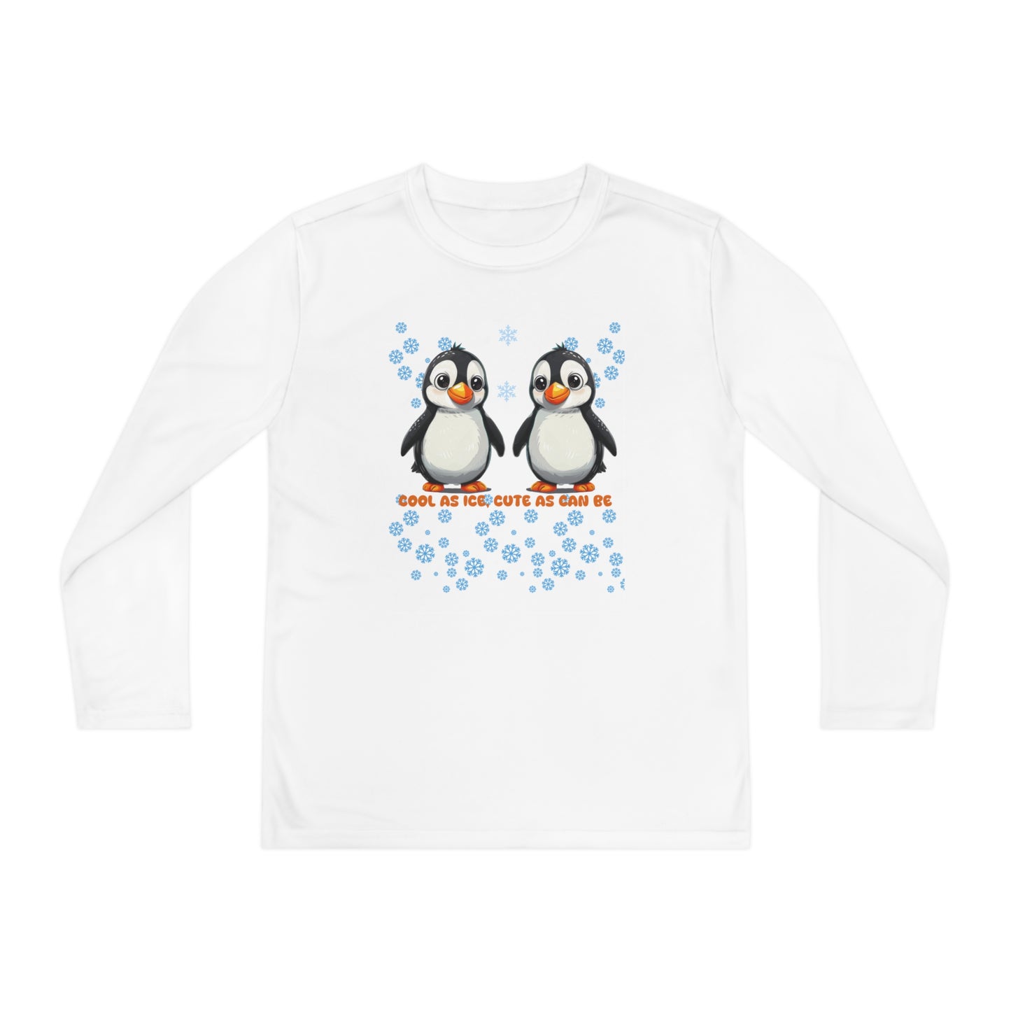 Penguin: Cool As Ice, Cute As Can Be - Youth Long Sleeve Competitor Tee