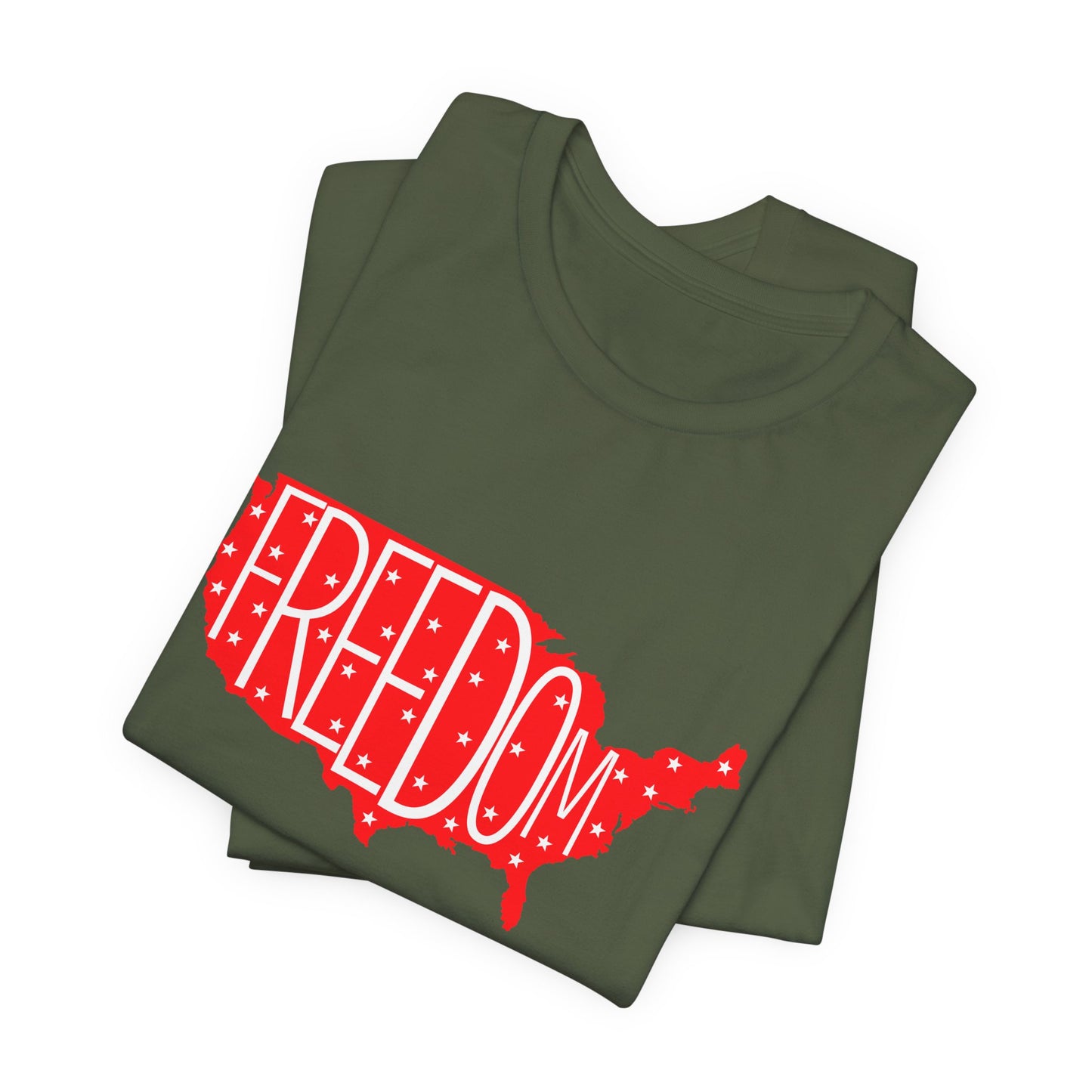 USA Freedom Tee - Comfortable Unisex Jersey Short Sleeve T-Shirt, Perfect for Independence Day, Casual Wear, Gifts, 4th of July - 13652