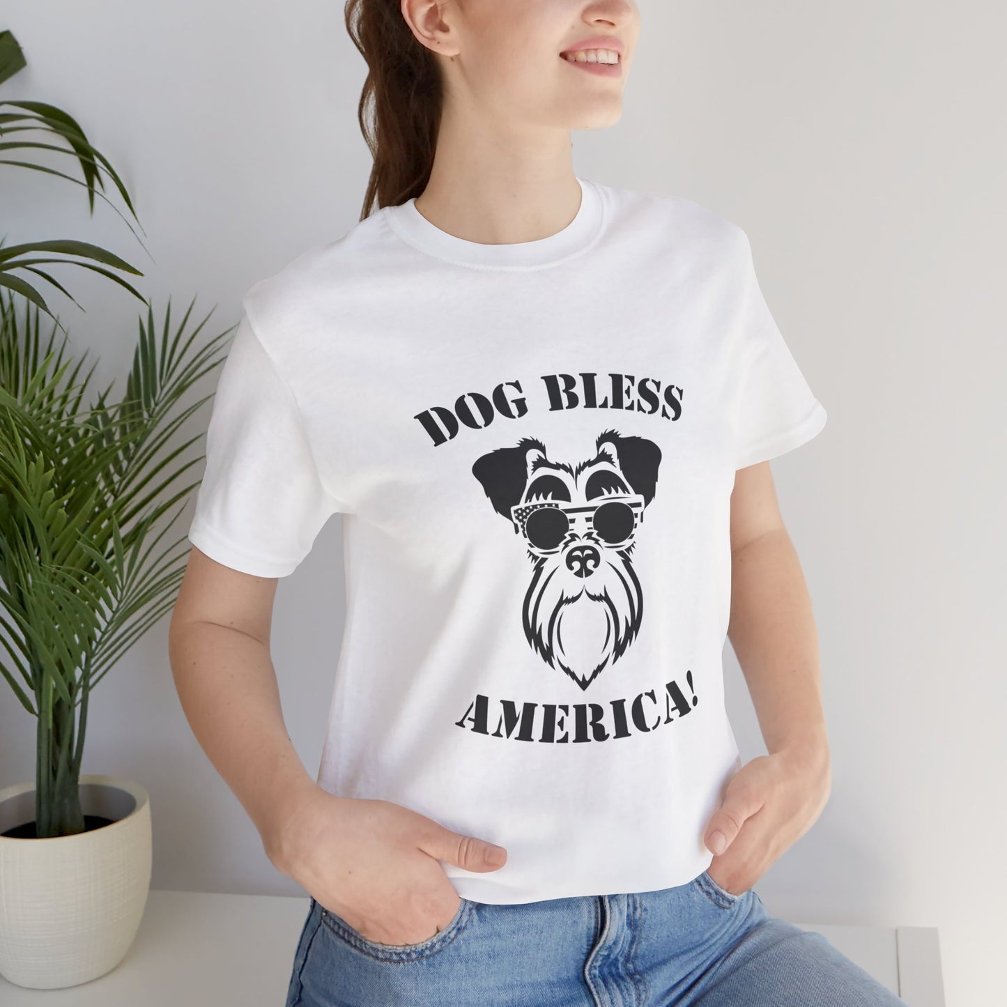 Dog Bless America! - Unisex Jersey Short Sleeve Tee