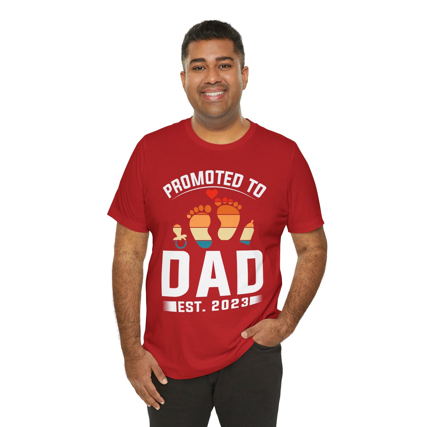Promoted To Dad - Unisex Jersey Short Sleeve Tee - 13741