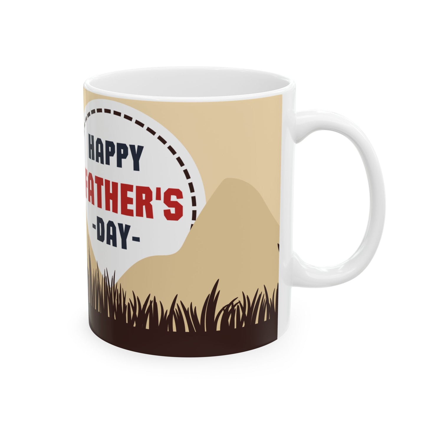 Father's Day Ceramic Mug, Unique Coffee Cup Gift, Dad's Special Mug, Family Bonding, Holiday Present - 14010