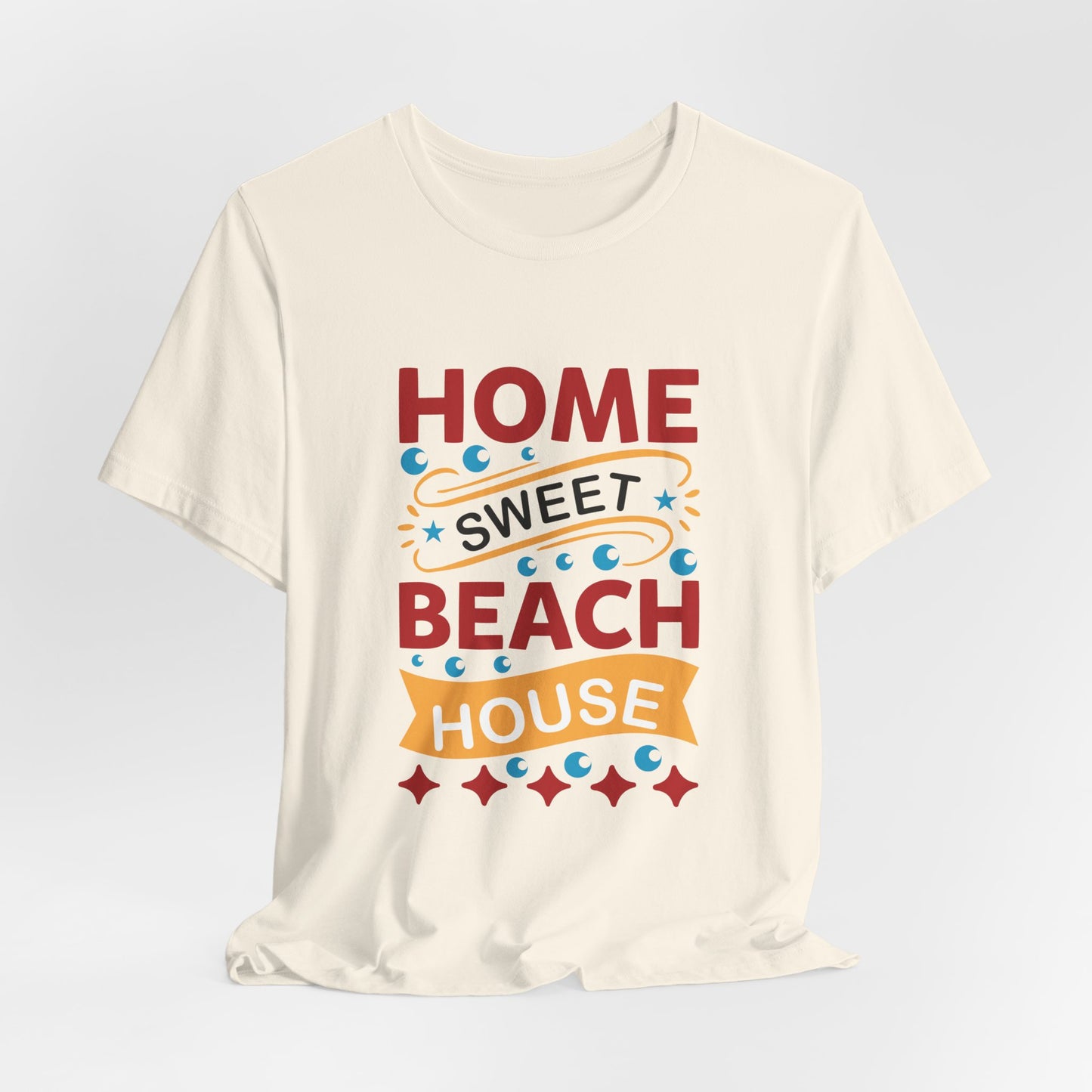 Home Sweet, Beach House - Unisex Jersey Short Sleeve Tee - 13233