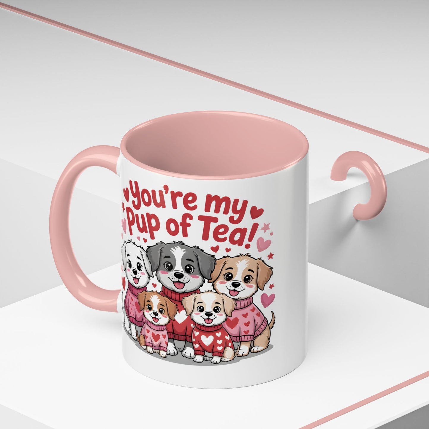 You're My Pup of Tea Mug – Cute Valentine’s Day Puppy Coffee Mug, Funny Romantic Gift for Dog Lovers (11oz / 15oz) - 14783