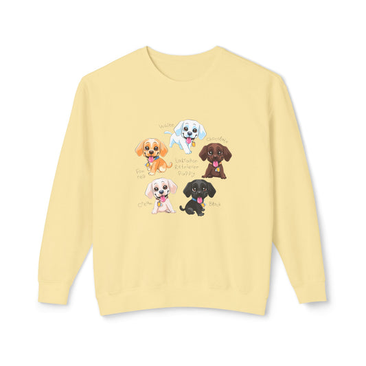 Puppies - Unisex Lightweight Crewneck Sweatshirt - 10263