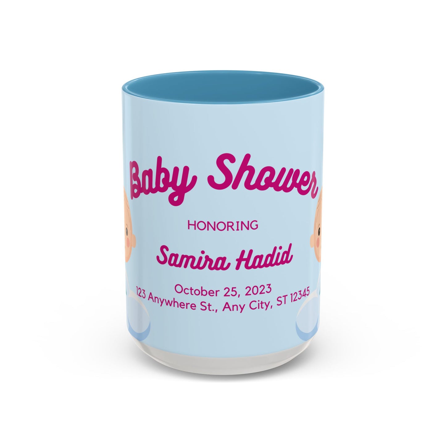 Baby Shower, Detail Customizable - Accent Coffee Mug (11, 15oz) - 11075