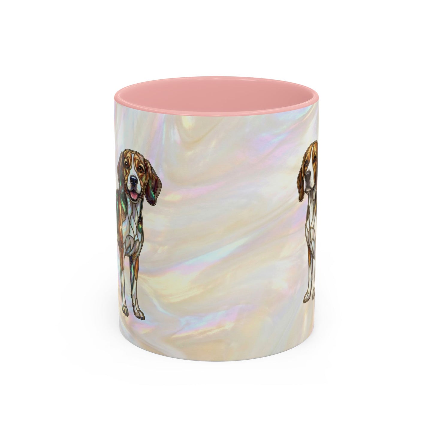 Beagle Accent Coffee Mug — Stained Glass Design (11/15oz) - 14615