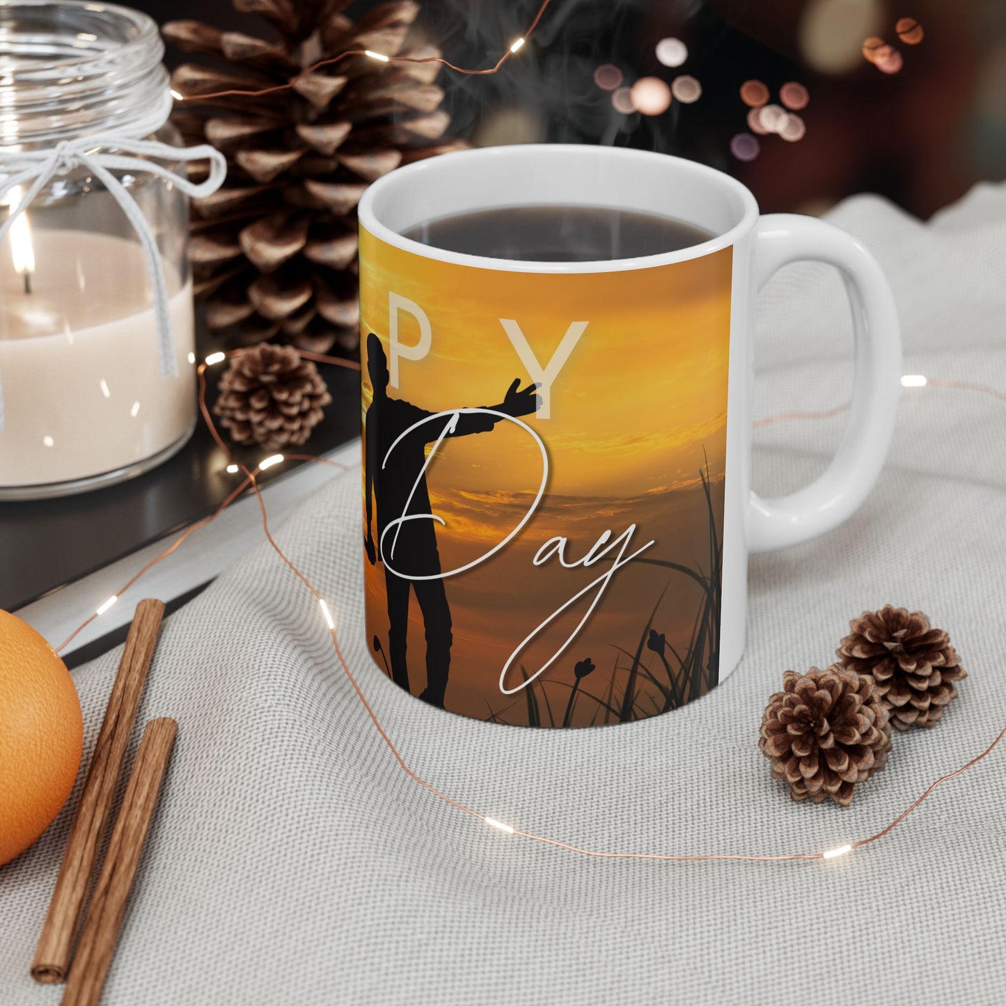 Happy Father's Day Ceramic Mug - Coffee Cup for Dad, Gift for Father's Day, Parent Appreciation - 14006