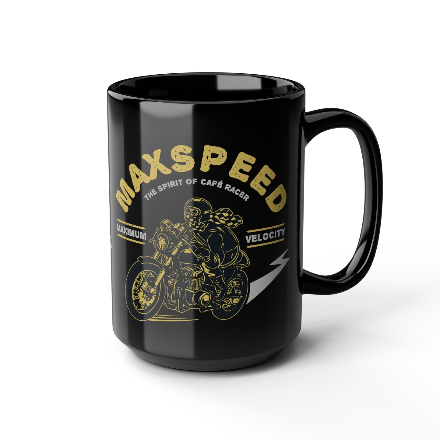 Maxspeed, The Spirit of Cafe Racer - Black Mug (11oz, 15oz) - 13632
