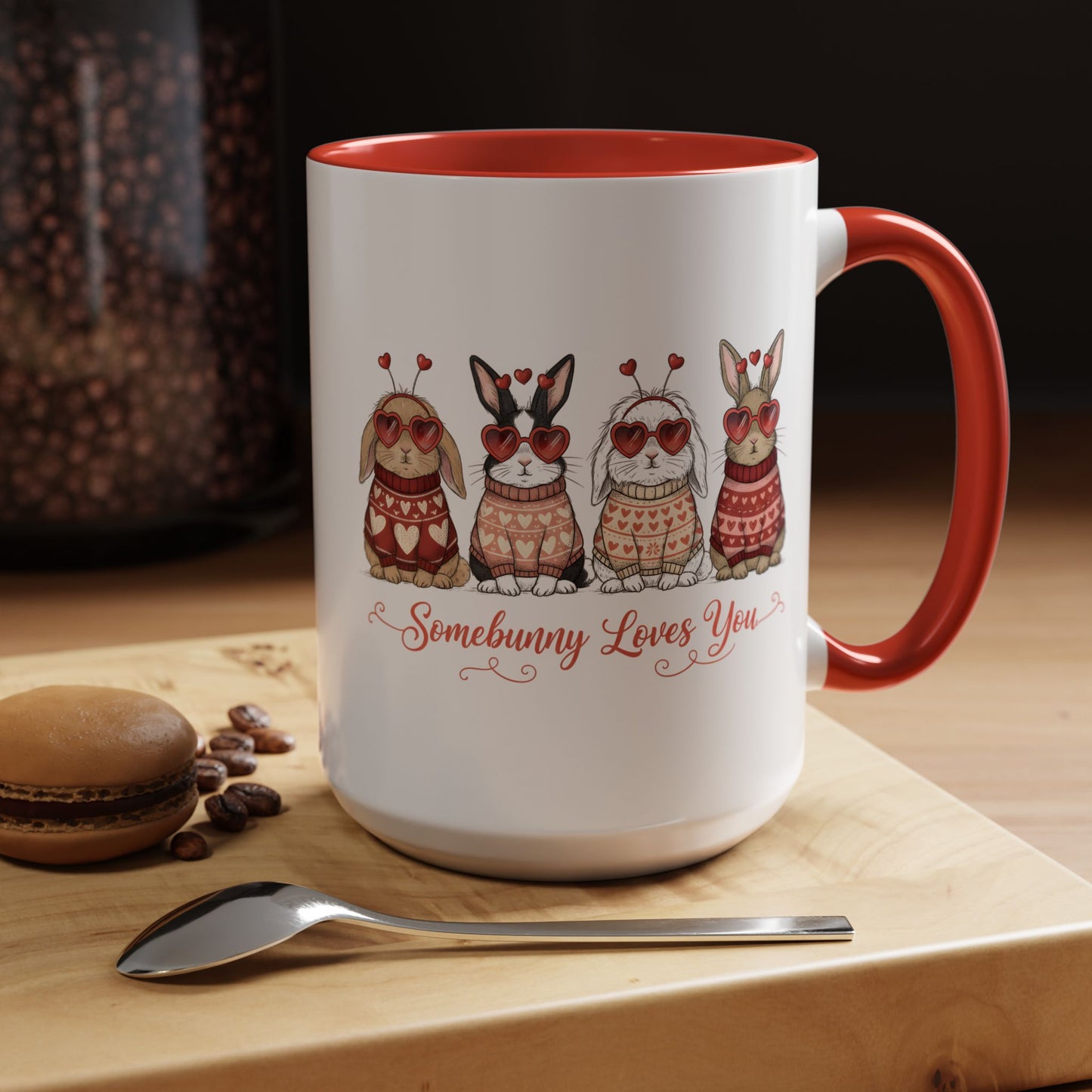 Some Bunny Loves You Mug – Cute Valentine’s Day Bunny Coffee Mug, Funny Romantic Gift for Her or Him (11oz / 15oz) - 14781