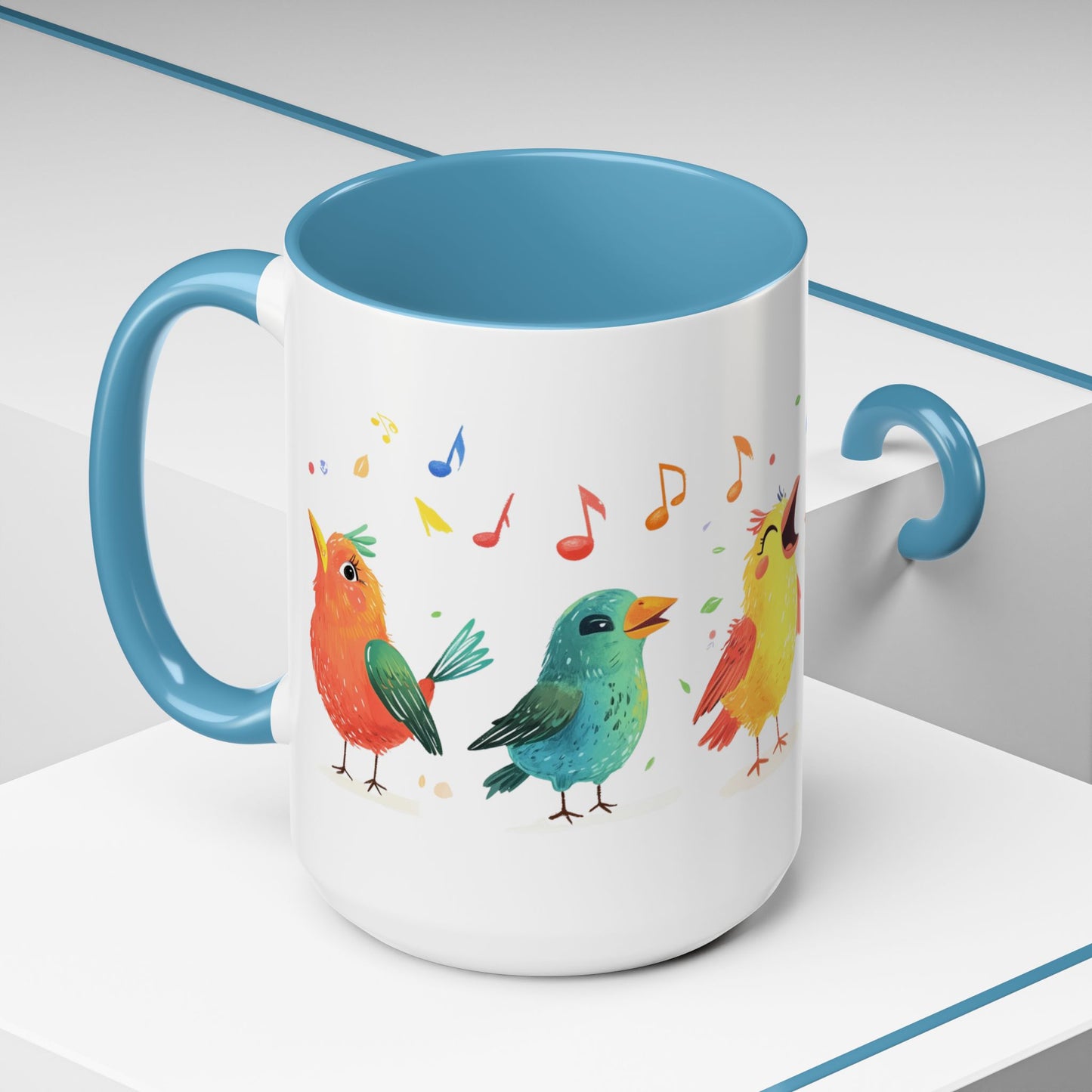 Colorful Birds - Accent Coffee Mug (11, 15oz)