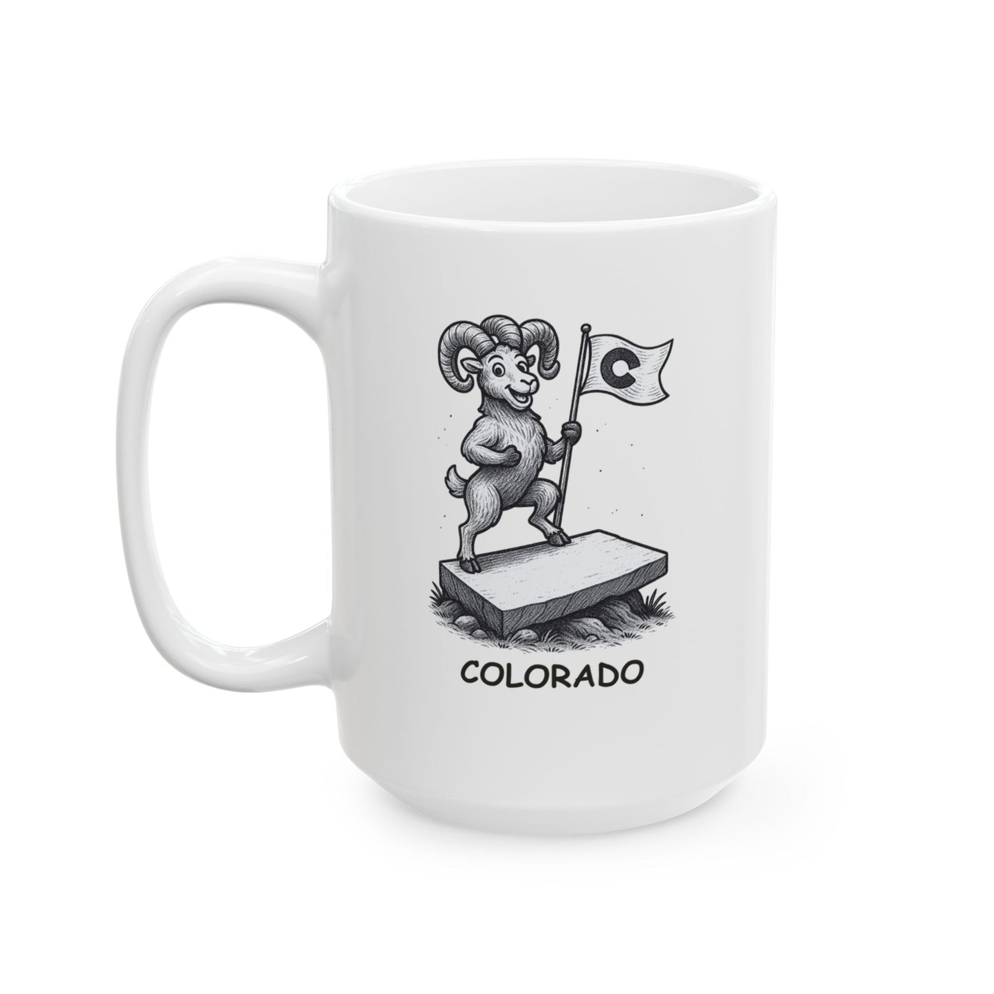 "In Colorado, the only thing that’s flat is our state pride." Ceramic Mug - 13422