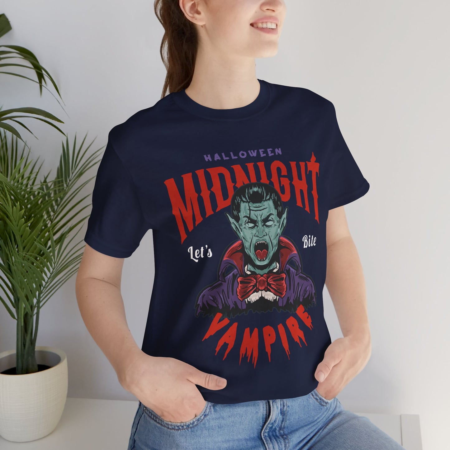 Halloween Midnight, Let's Bite Vampire - Unisex Jersey Short Sleeve Tee - 12937