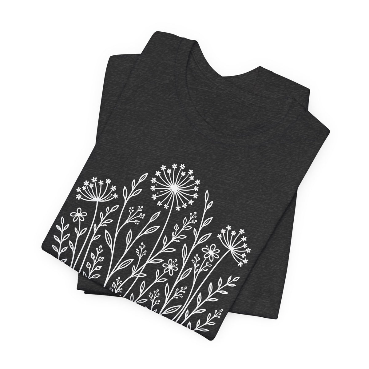 Bloom Anyway Floral T-Shirt, Hand-Drawn Wildflower Tee - 14509