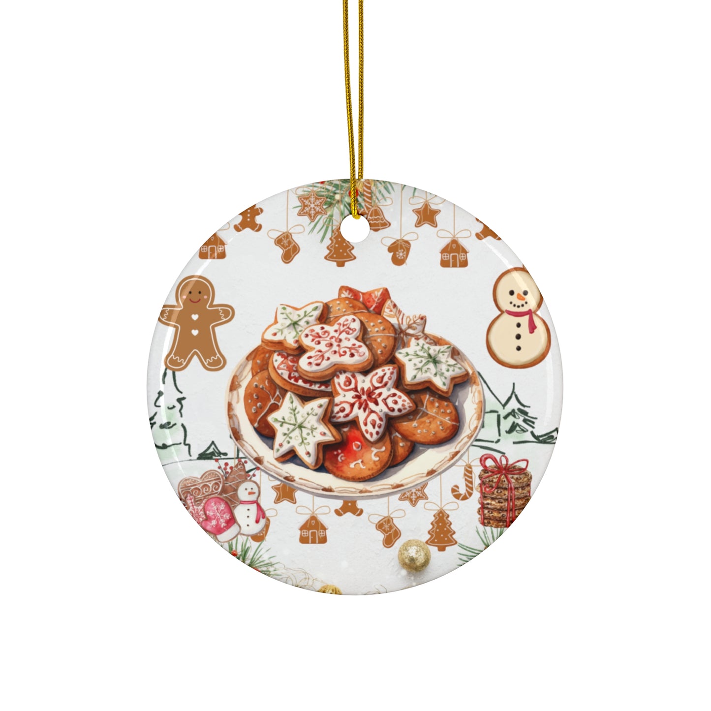 Christmas Cookies - Ceramic Ornament, 4 Shapes