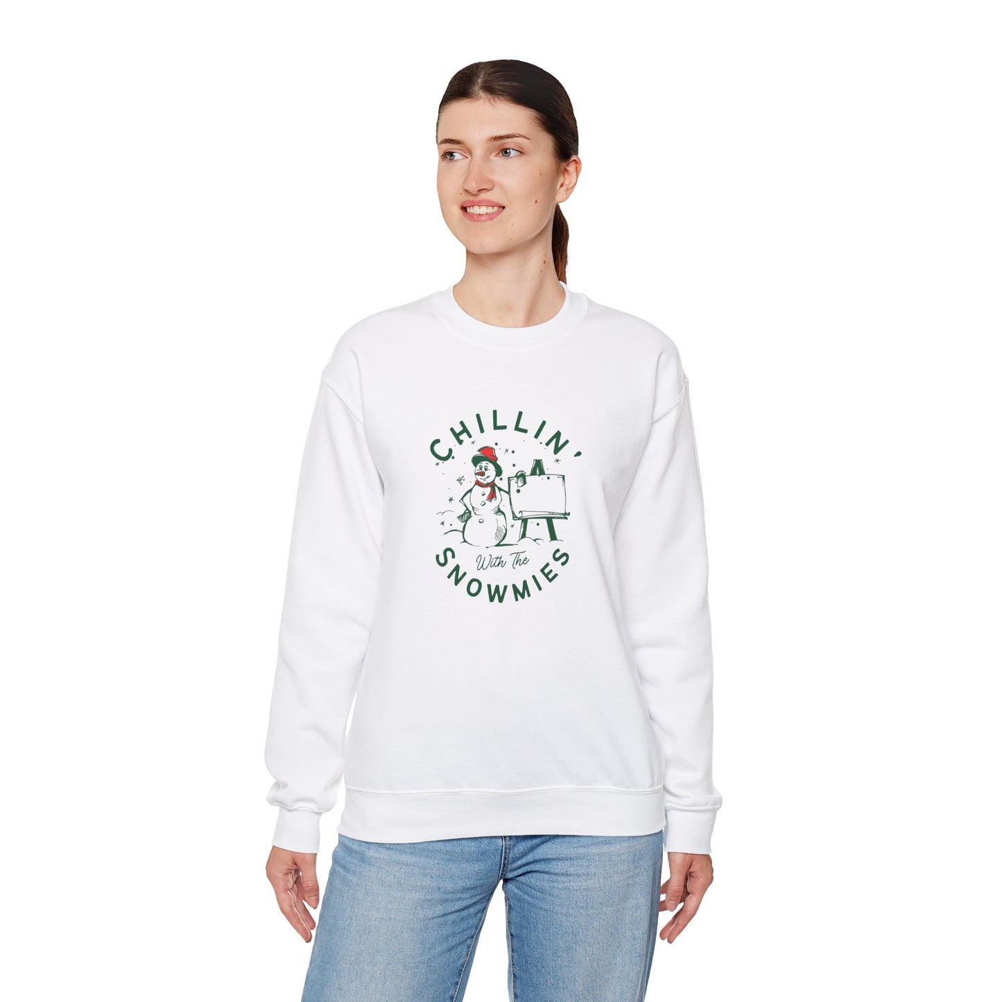 Chillin' With Snowmies - Unisex Heavy Blend™ Crewneck Sweatshirt - 10525