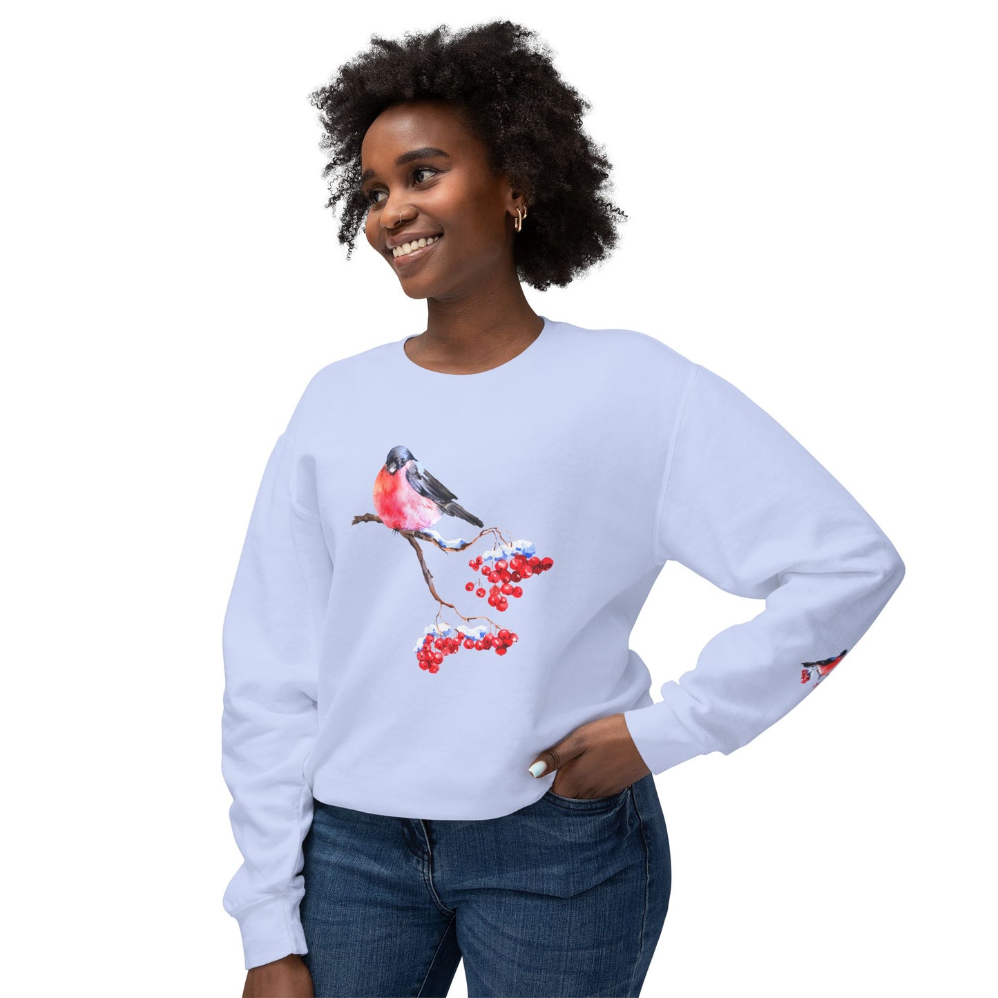 Bird & Cherry - Unisex Lightweight Crewneck Sweatshirt - 10336