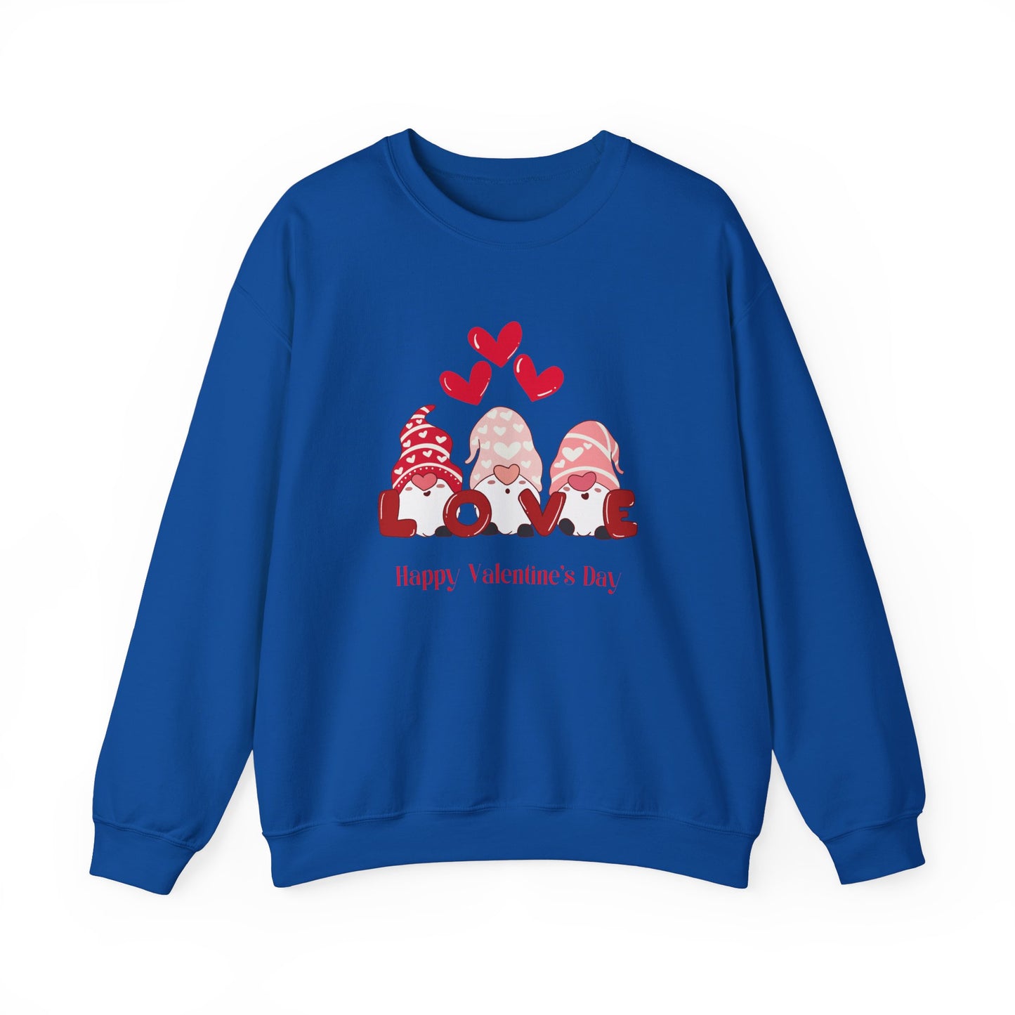 Gnomes, Love, Happy Valentine's Day - Unisex Heavy Blend™ Crewneck Sweatshirt - 11350