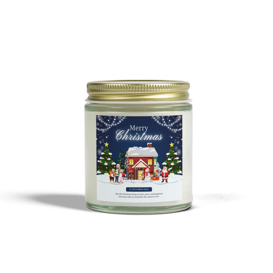 Merry Christmas, Happy New Year - Scented Candles, Coconut Apricot Wax (4oz, 9oz)