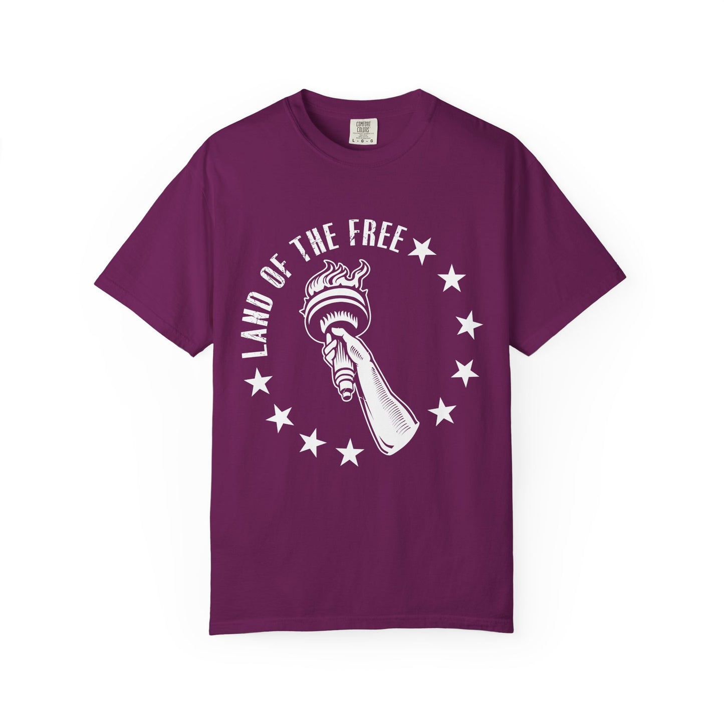 Land Of the Free Graphic T-Shirt, Casual Wear for Independence Day, Gift for Freedom Lovers, Unisex Tee for Everyday Style, Comfort and Style - 13640