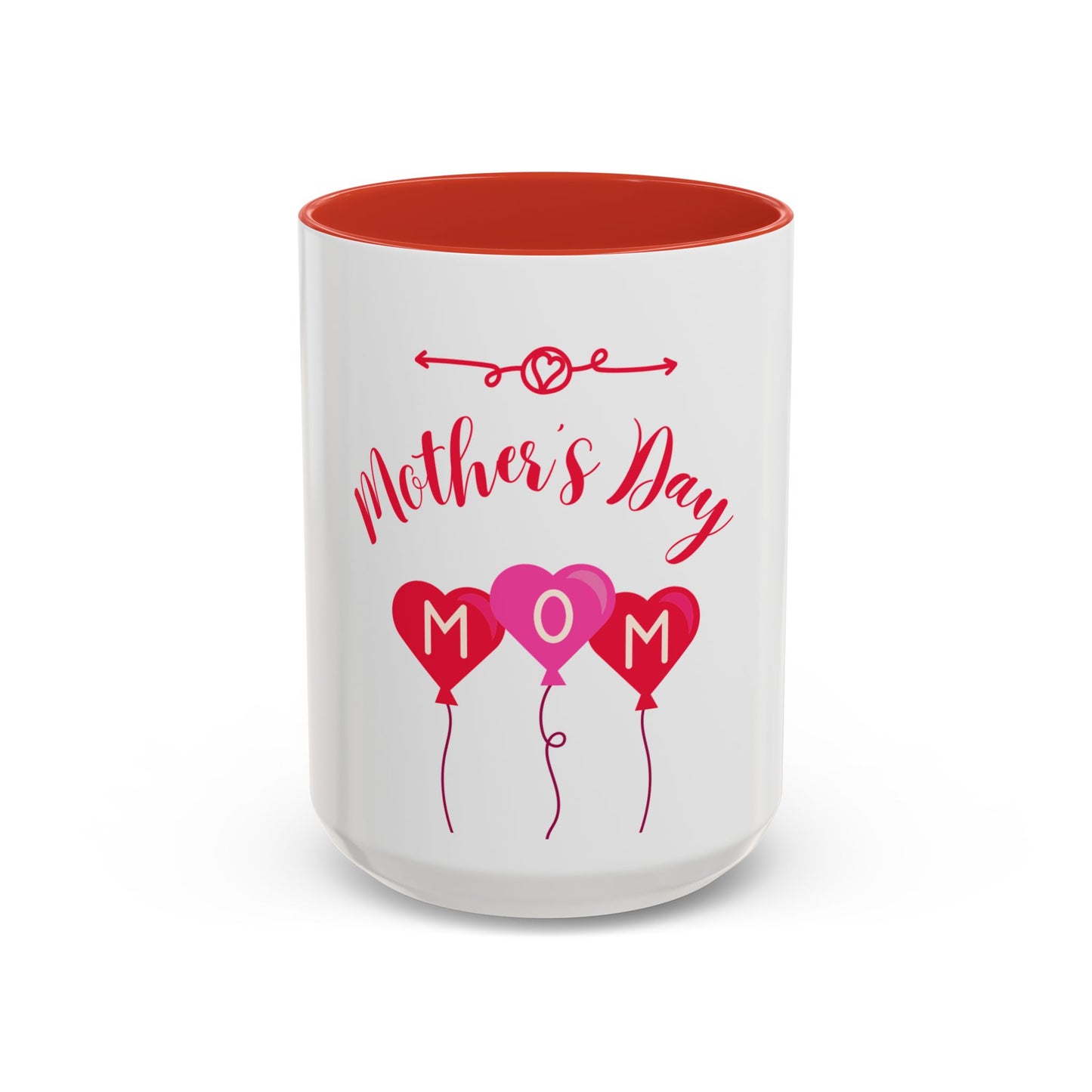 Mother's Day Accent Coffee Mug - Heart Balloons for Mom - 11870