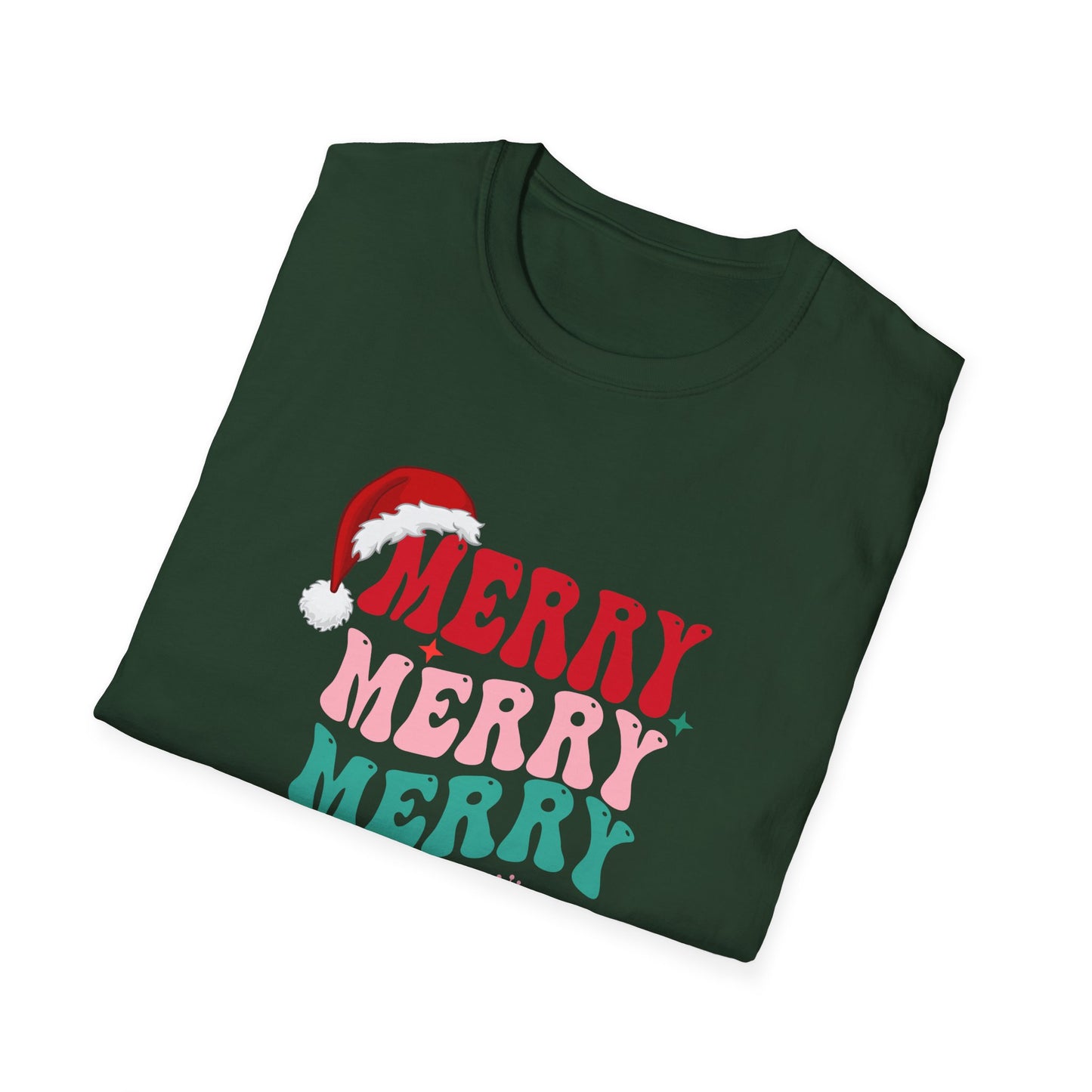 Merry, Merry, Merry Christmas - Unisex Softstyle T-Shirt - 10496