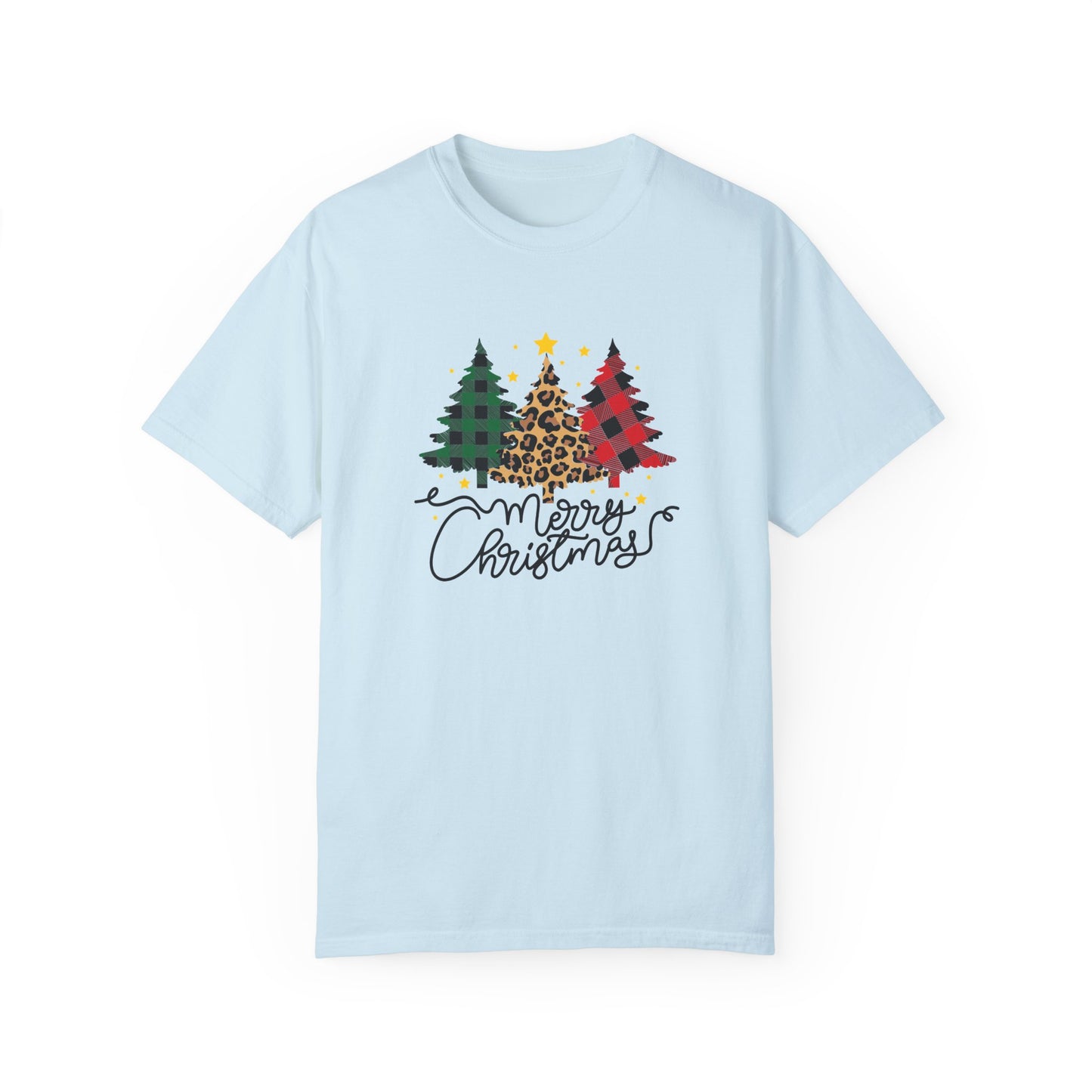 Merry Christmas, Trees - Unisex Garment-Dyed T-shirt - 10199