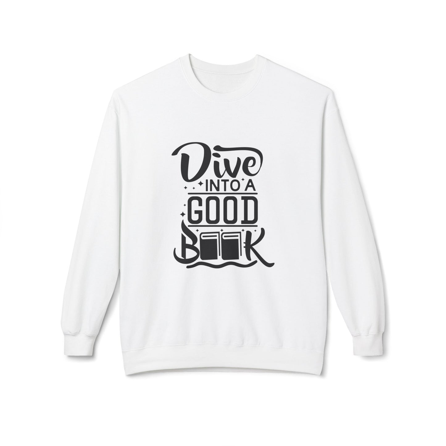 Dive Into A Good Book - Unisex Midweight Softstyle Fleece Crewneck Sweatshirt - 10694