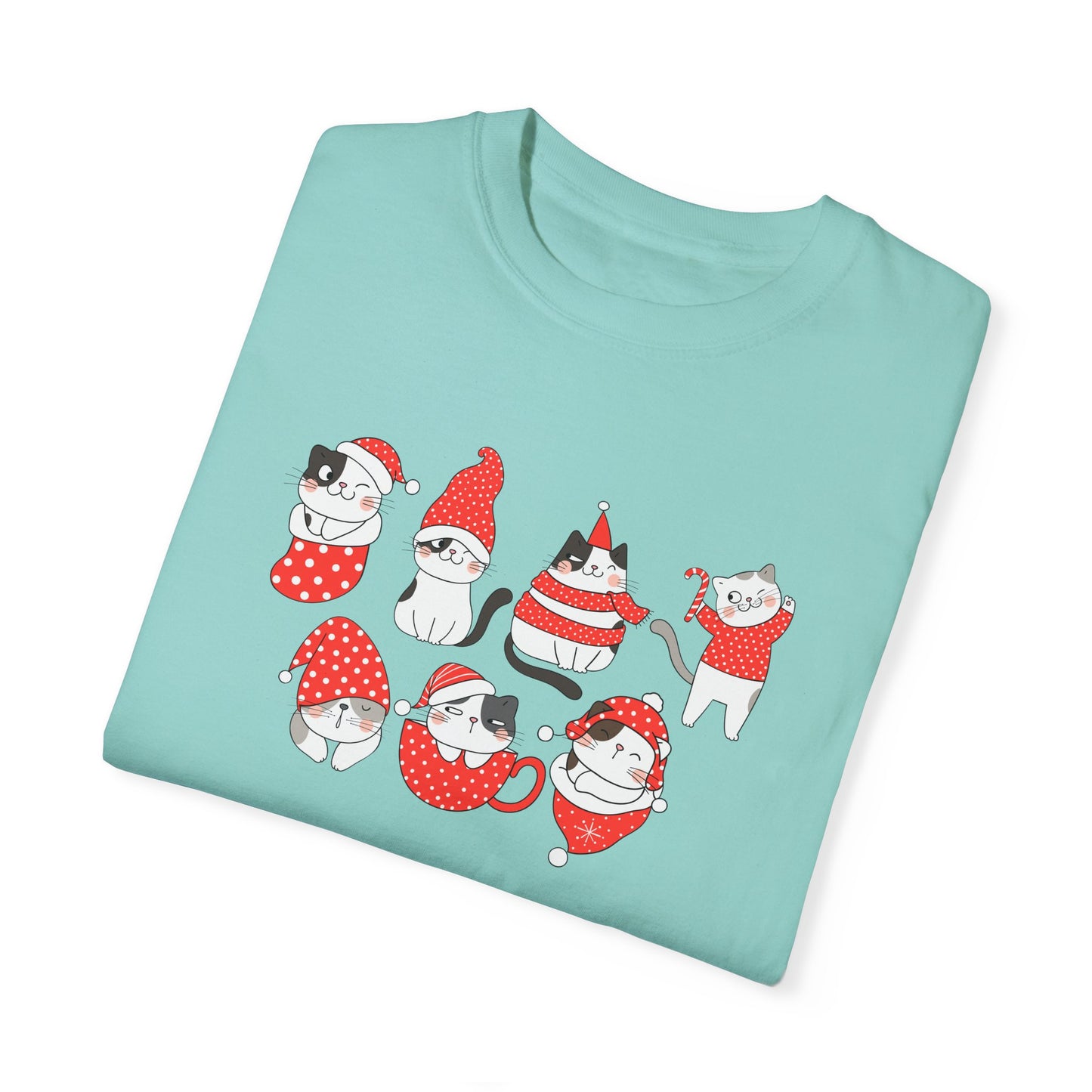 Christmas Cats - Unisex Garment-Dyed T-shirt - 10077