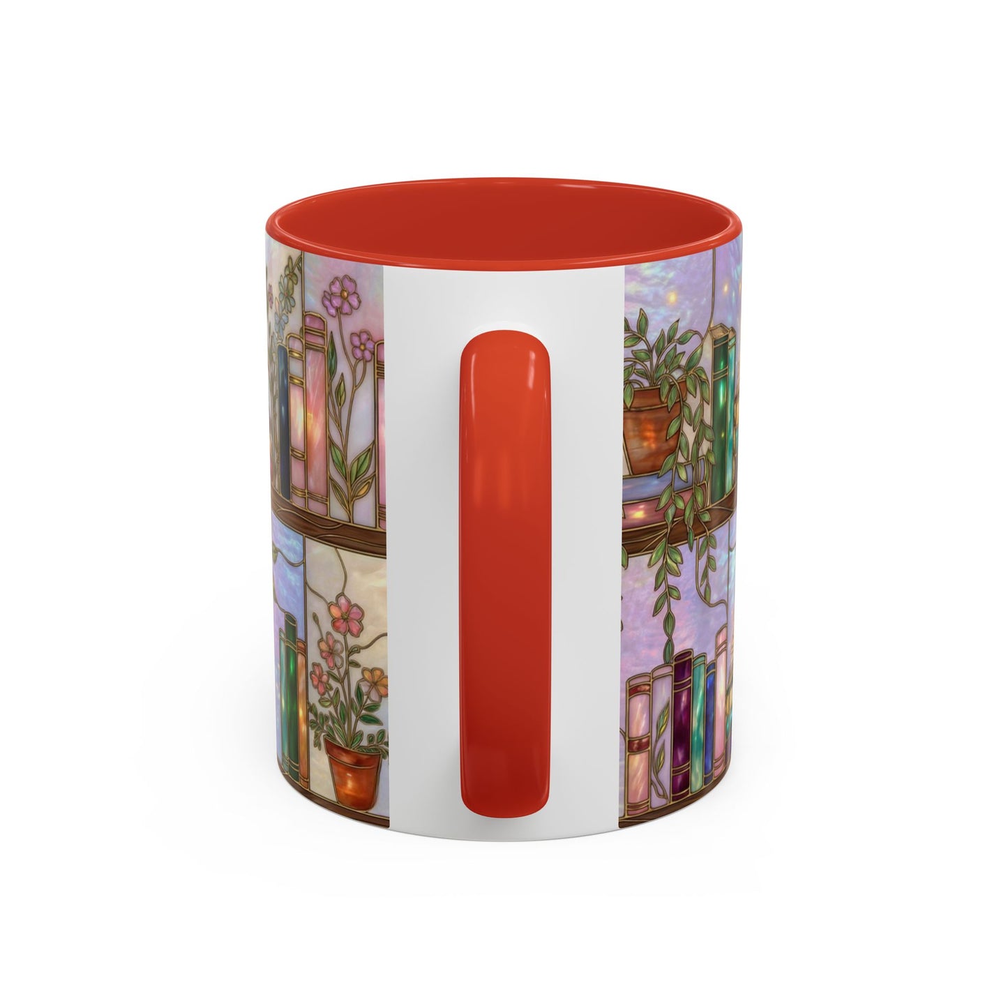 Magic Book Shelf Accent Coffee Mug — Stained Glass Design (11/15 oz) - 14529