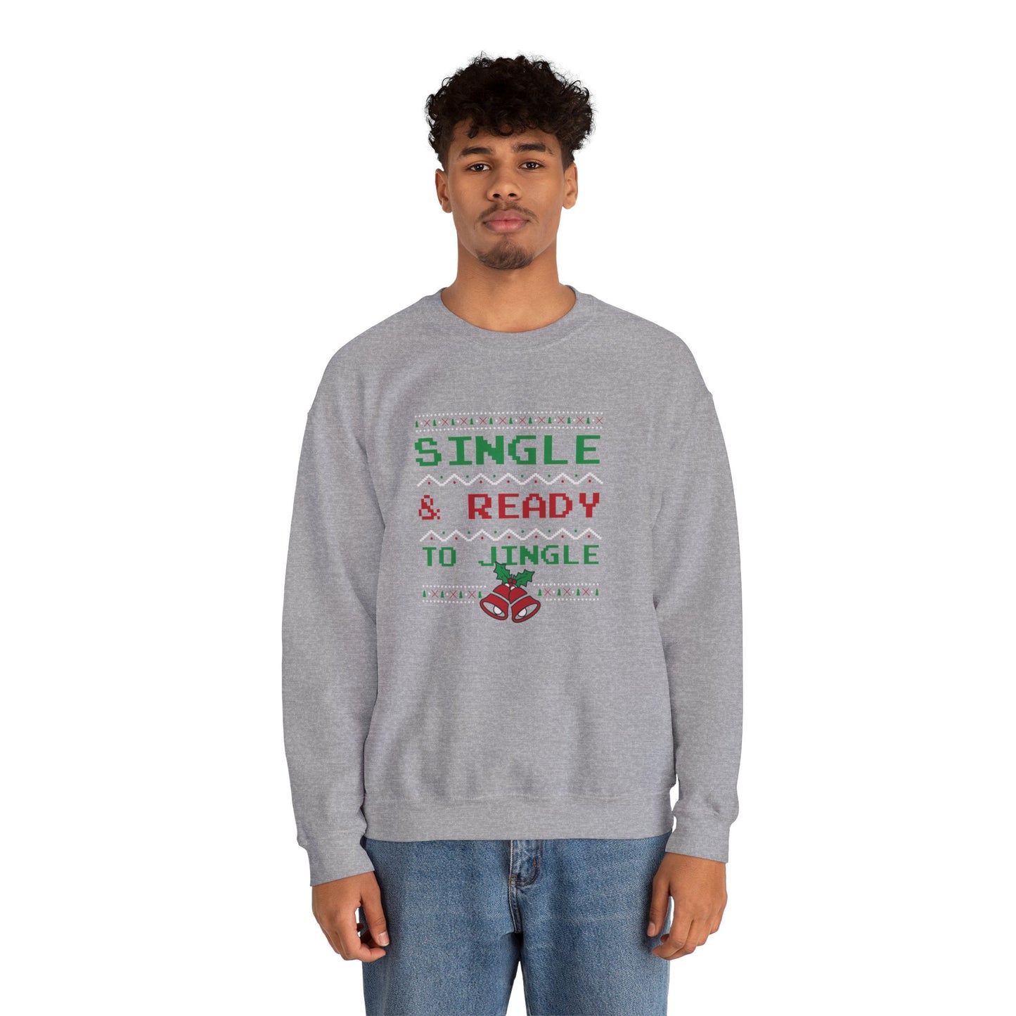 Single and Ready to Jingle - Unisex Heavy Blend™ Crewneck Sweatshirt