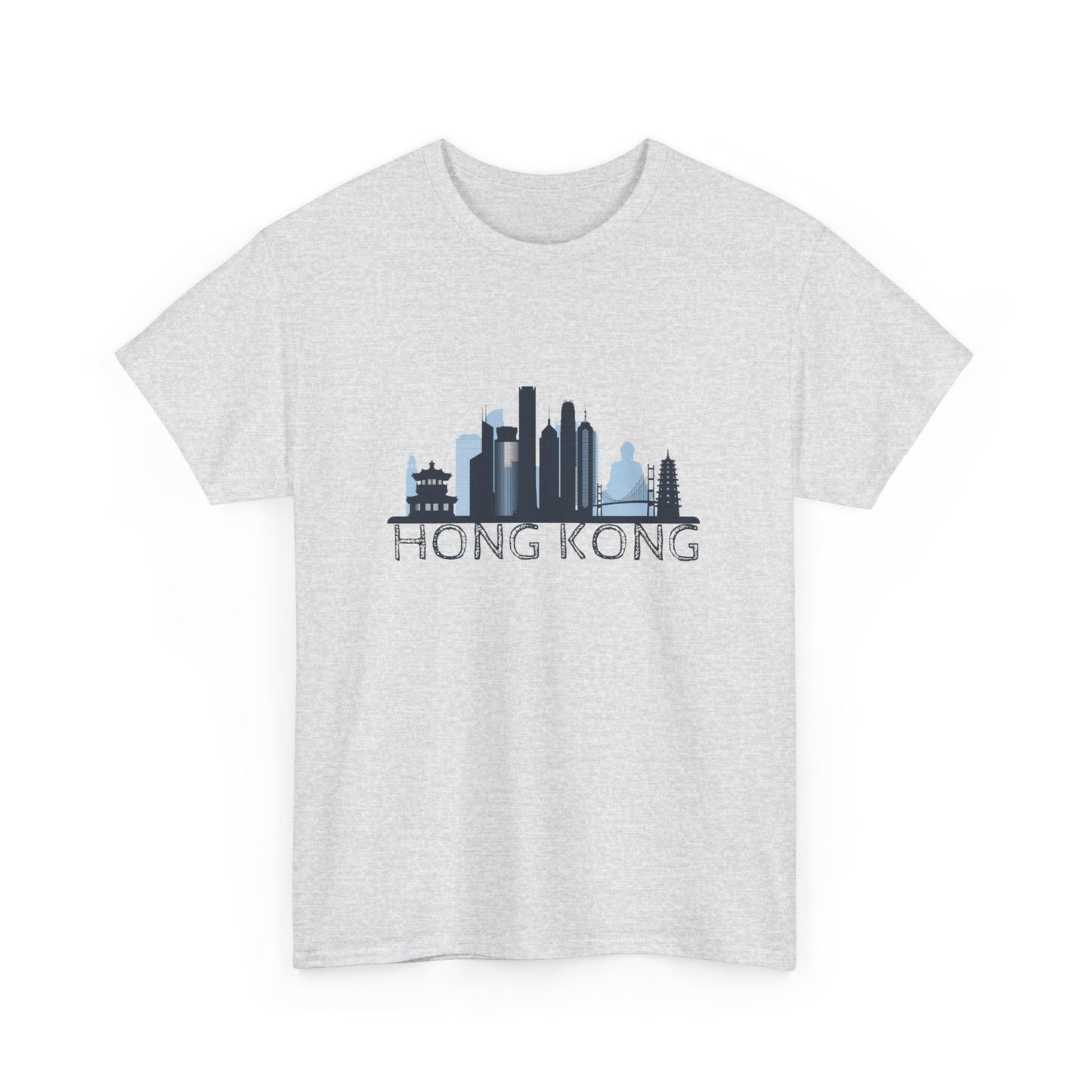 Hong Kong Unisex Heavy Cotton Tee | Casual Travel Shirt - 12042