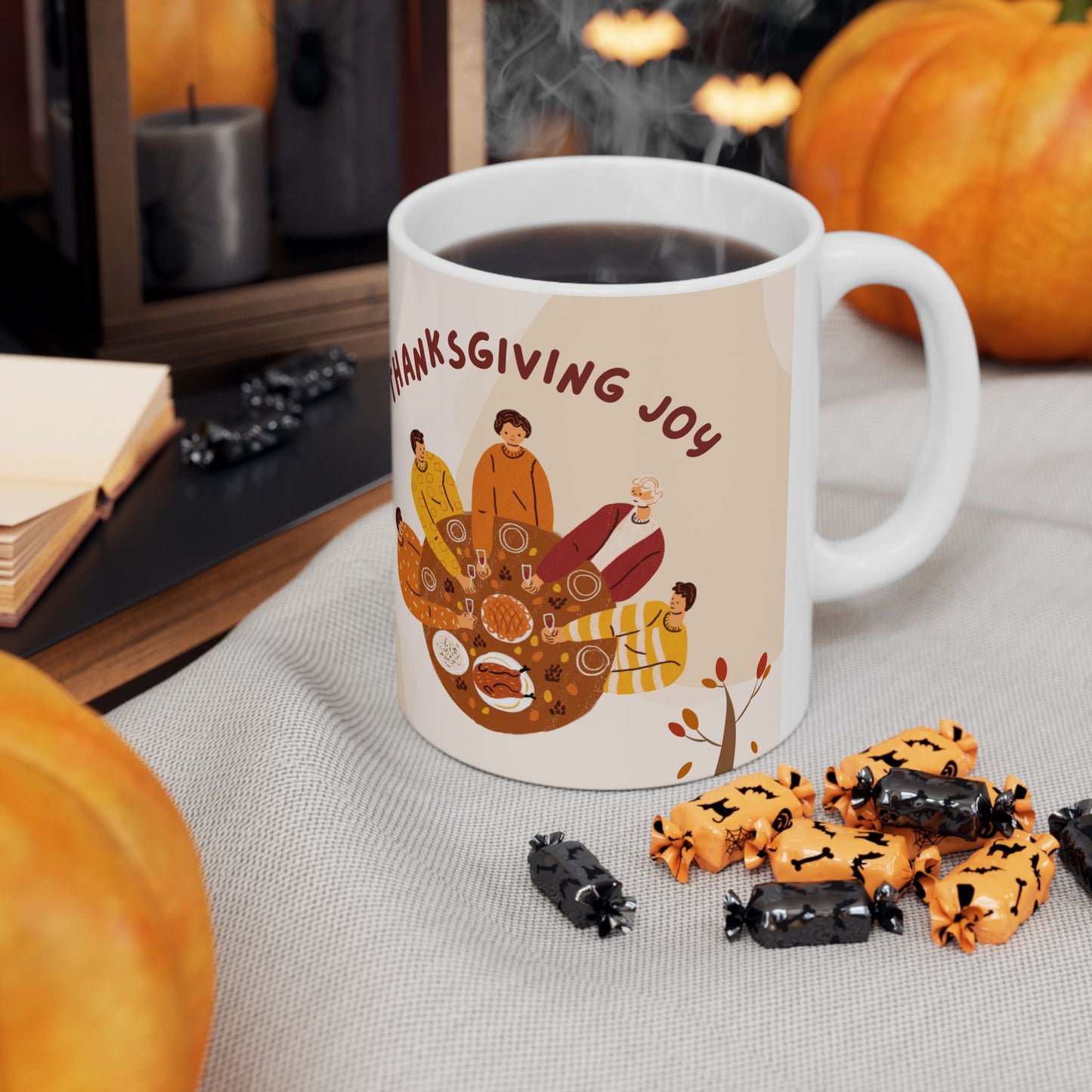Sharing Love & Laughter, Thanksgiving Joy - Ceramic Mug, (11oz, 15oz) - 10896
