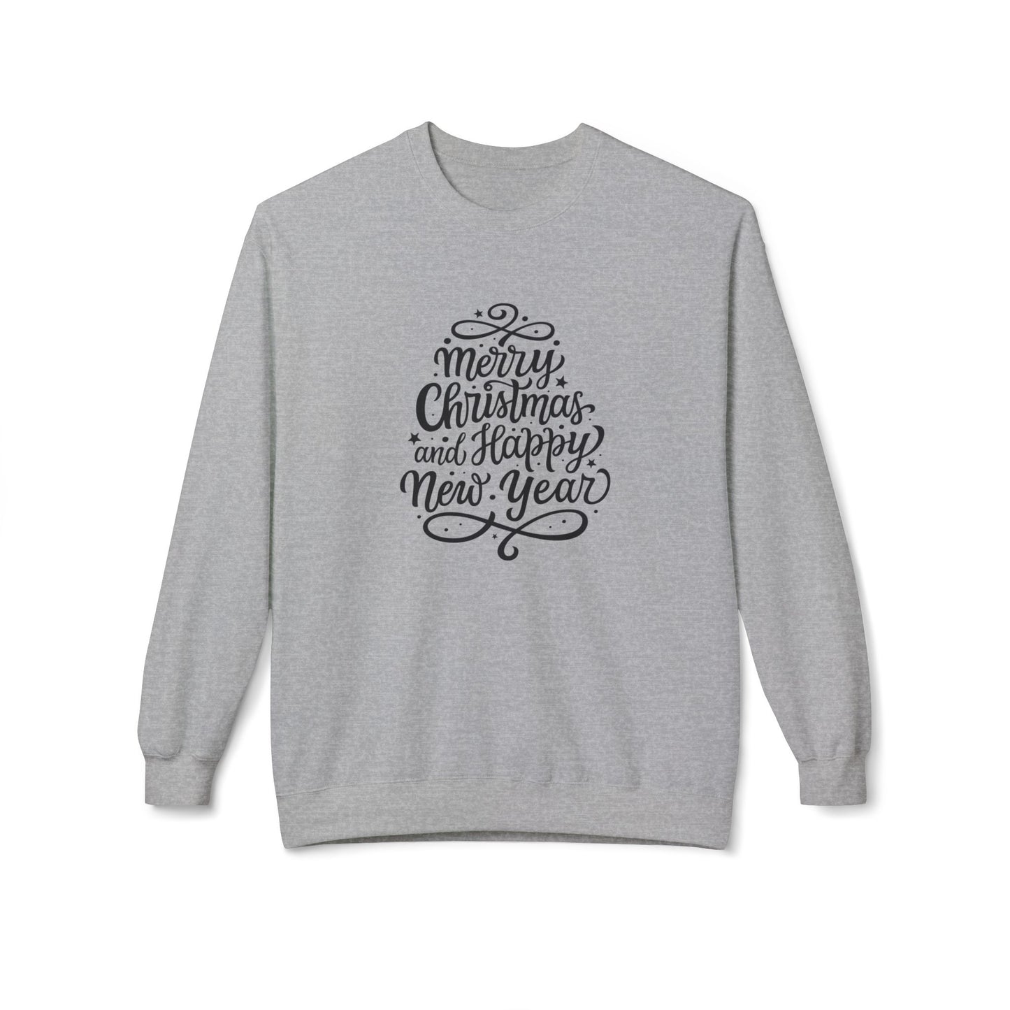 Merry Christmas, Happy New Year - Unisex Midweight Softstyle Fleece Crewneck Sweatshirt - 10139