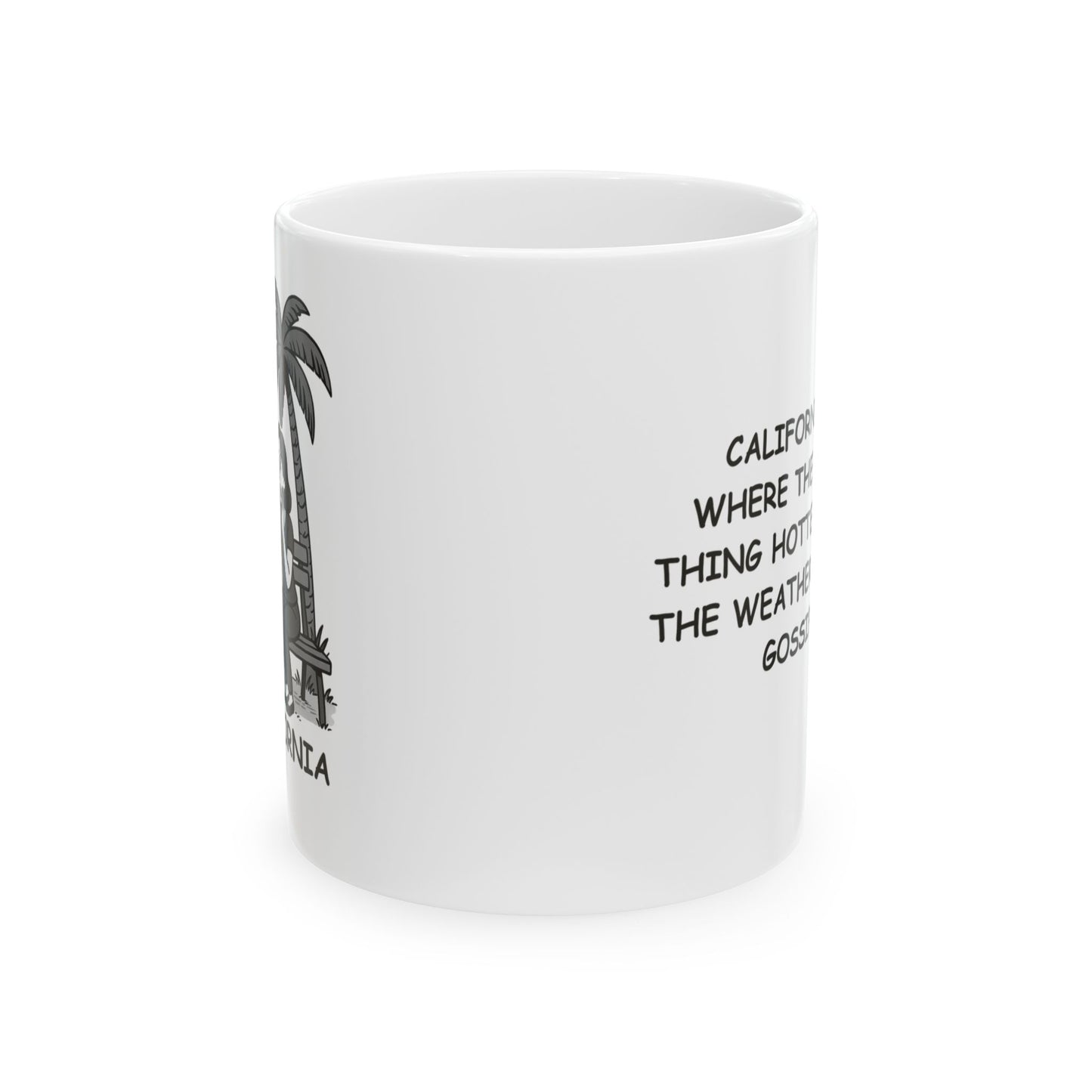 "California: where the only thing hotter than the weather is the gossip." Ceramic Mug - 12726