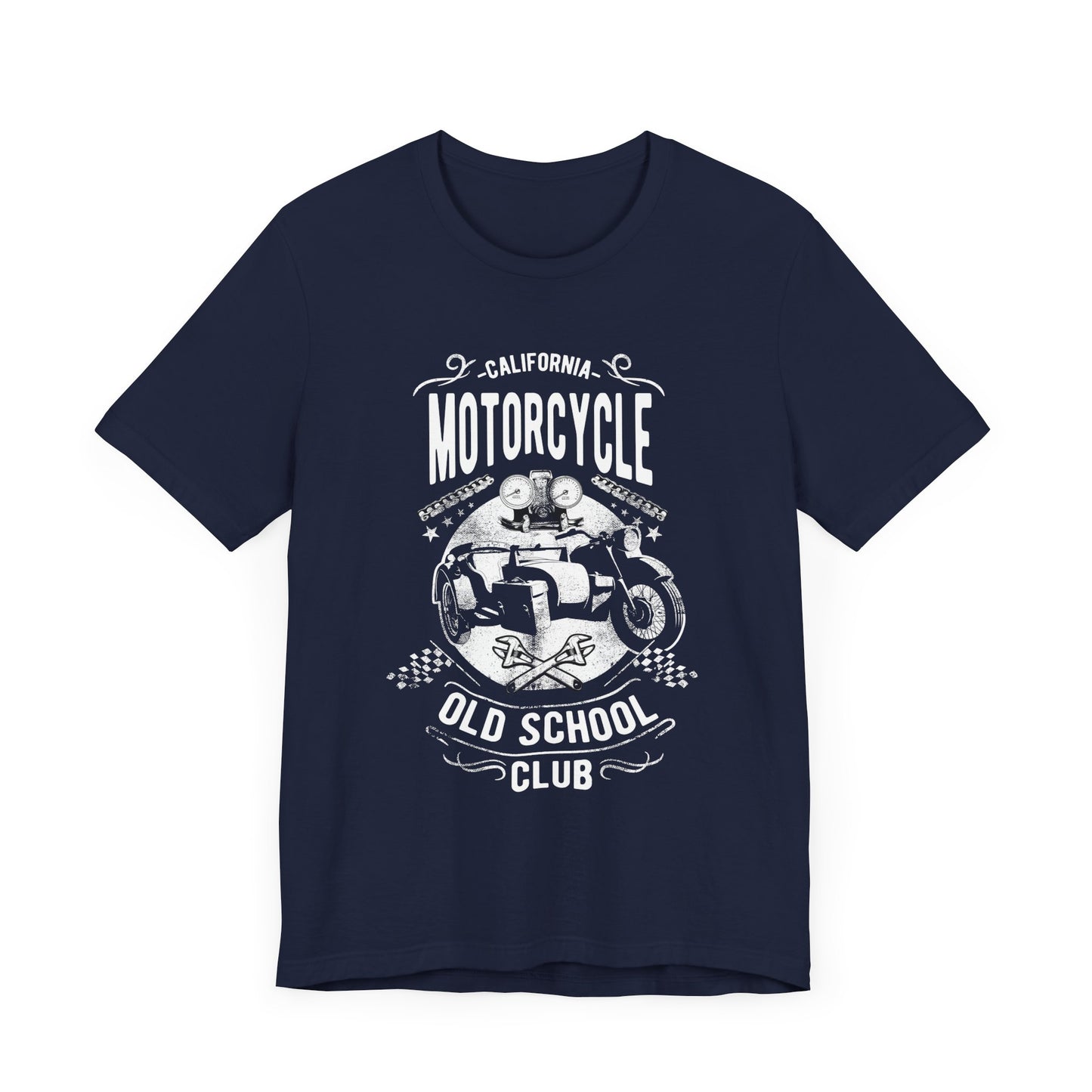 Motorcycle, Old School Club - Unisex Jersey Short Sleeve Tee - 13403