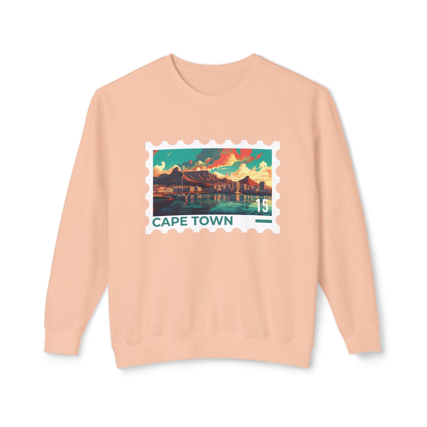 Cape Town Unisex Lightweight Crewneck Sweatshirt - Artistic Scenic Design - 12127